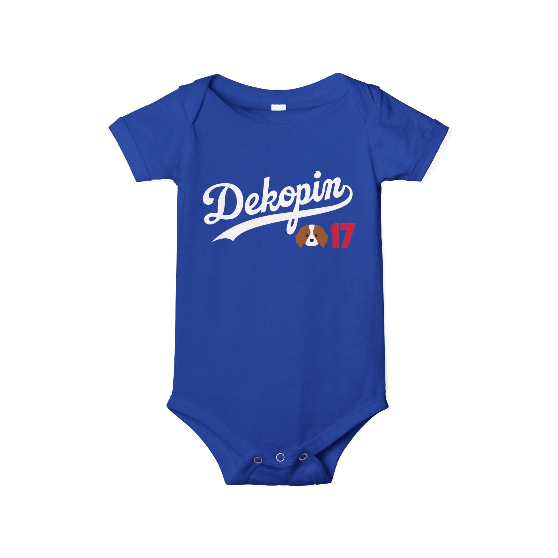 Baby Onesie | DEKOPIN + CUSTOM 17 | Front & Back Print | Light-weight | Bella+Canvas