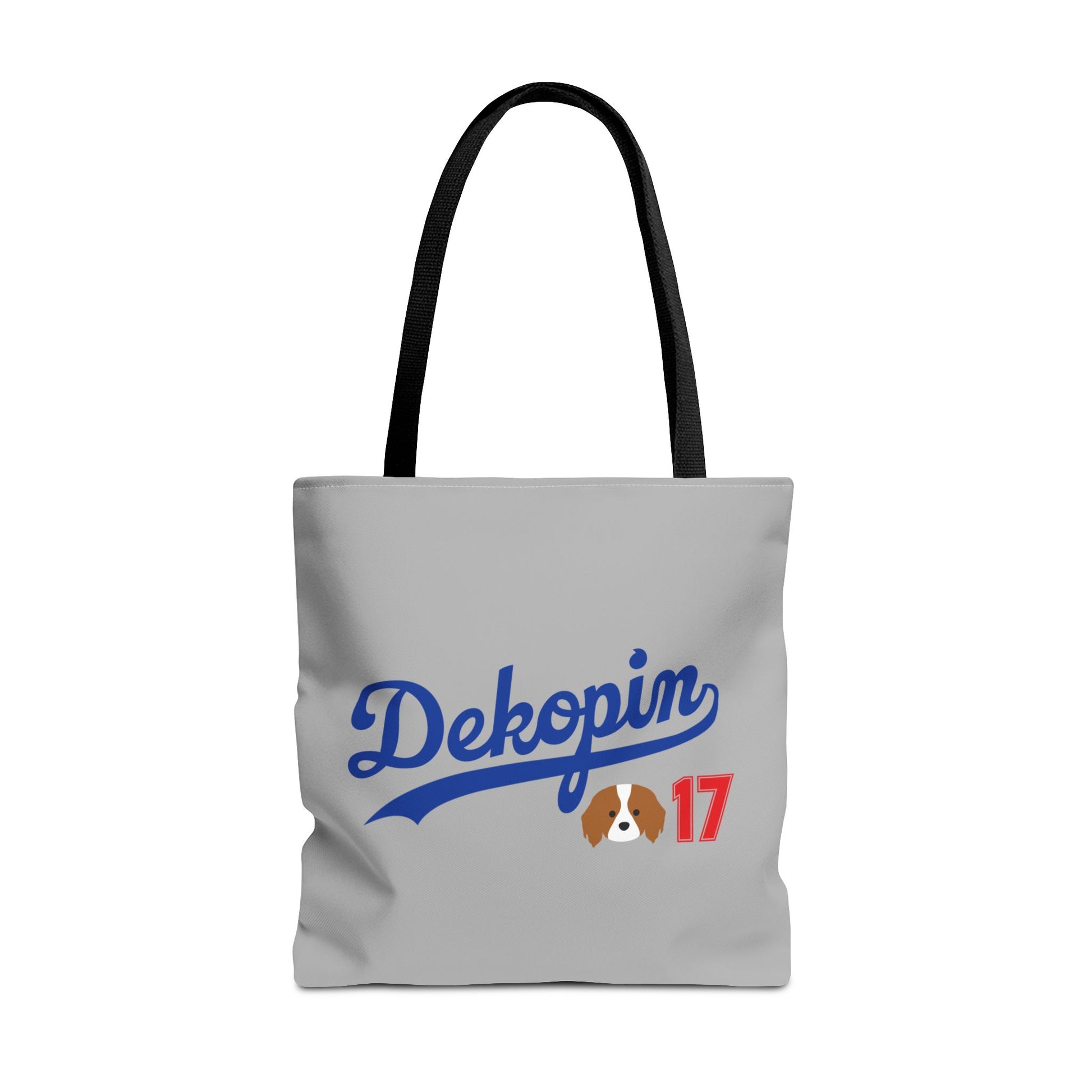 Gray Tote Bag | DEKOPIN + CUSTOM 17 | Front & Back Print