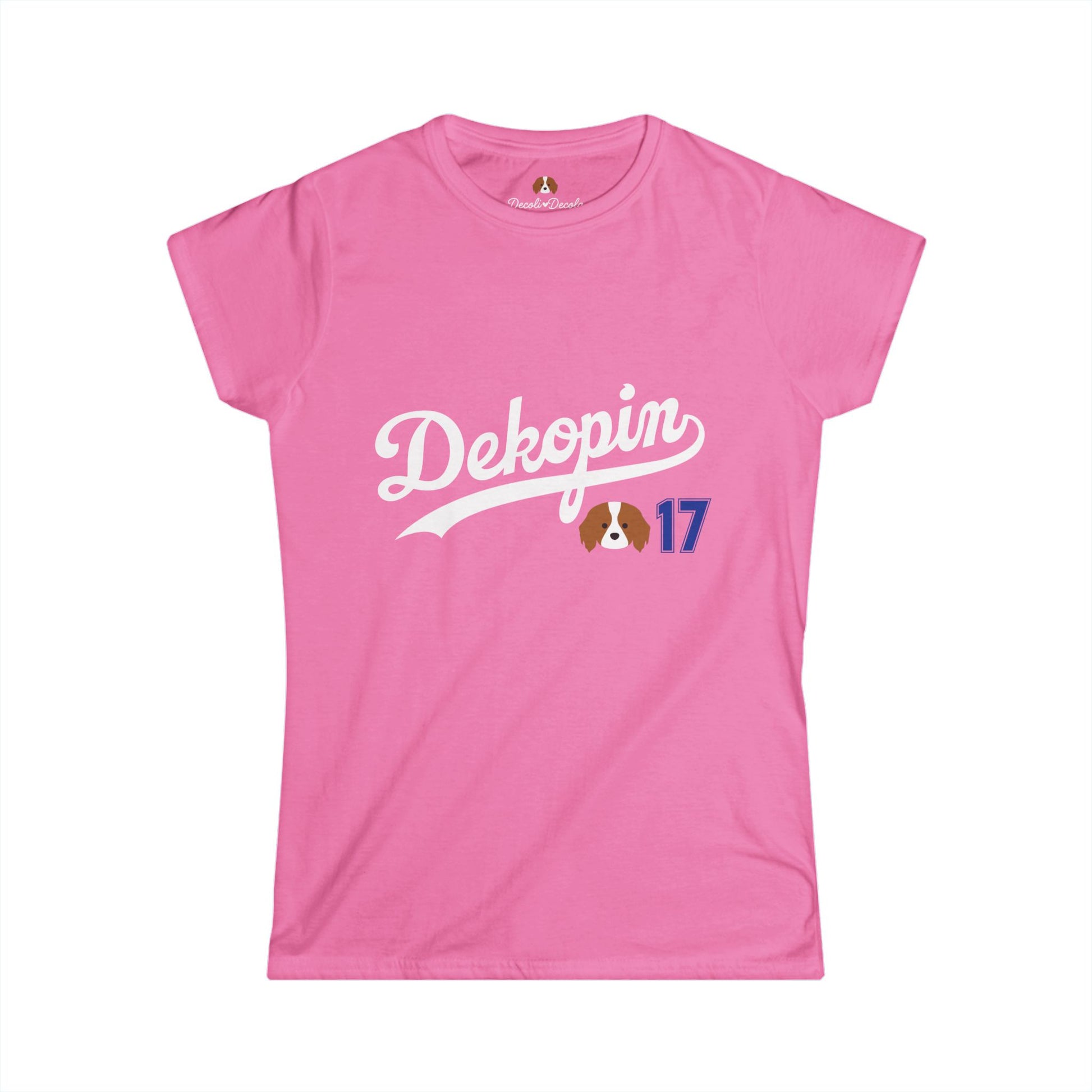 Women Slim Fit T-Shirt | DEKOPIN + CUSTOM 17 | Front & Back Print | Light-weight | Gildan