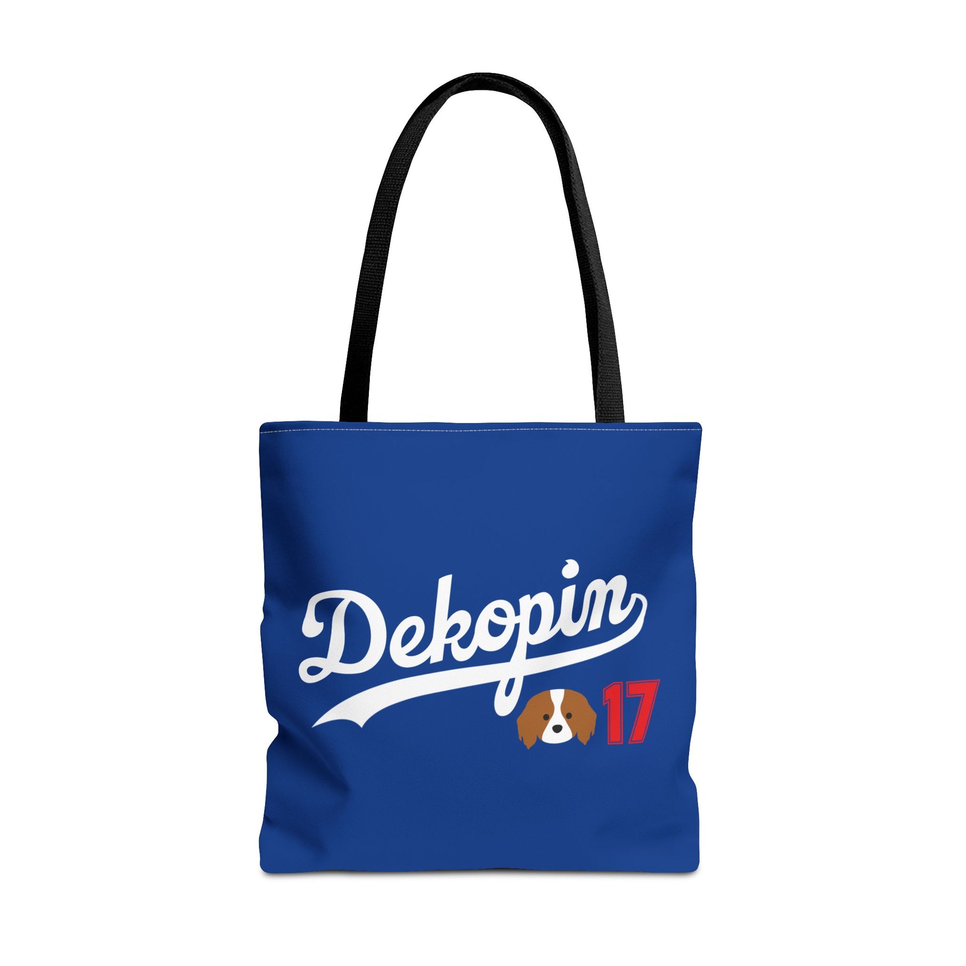 Blue Tote Bag | DEKOPIN + CUSTOM 17 | Front & Back Print