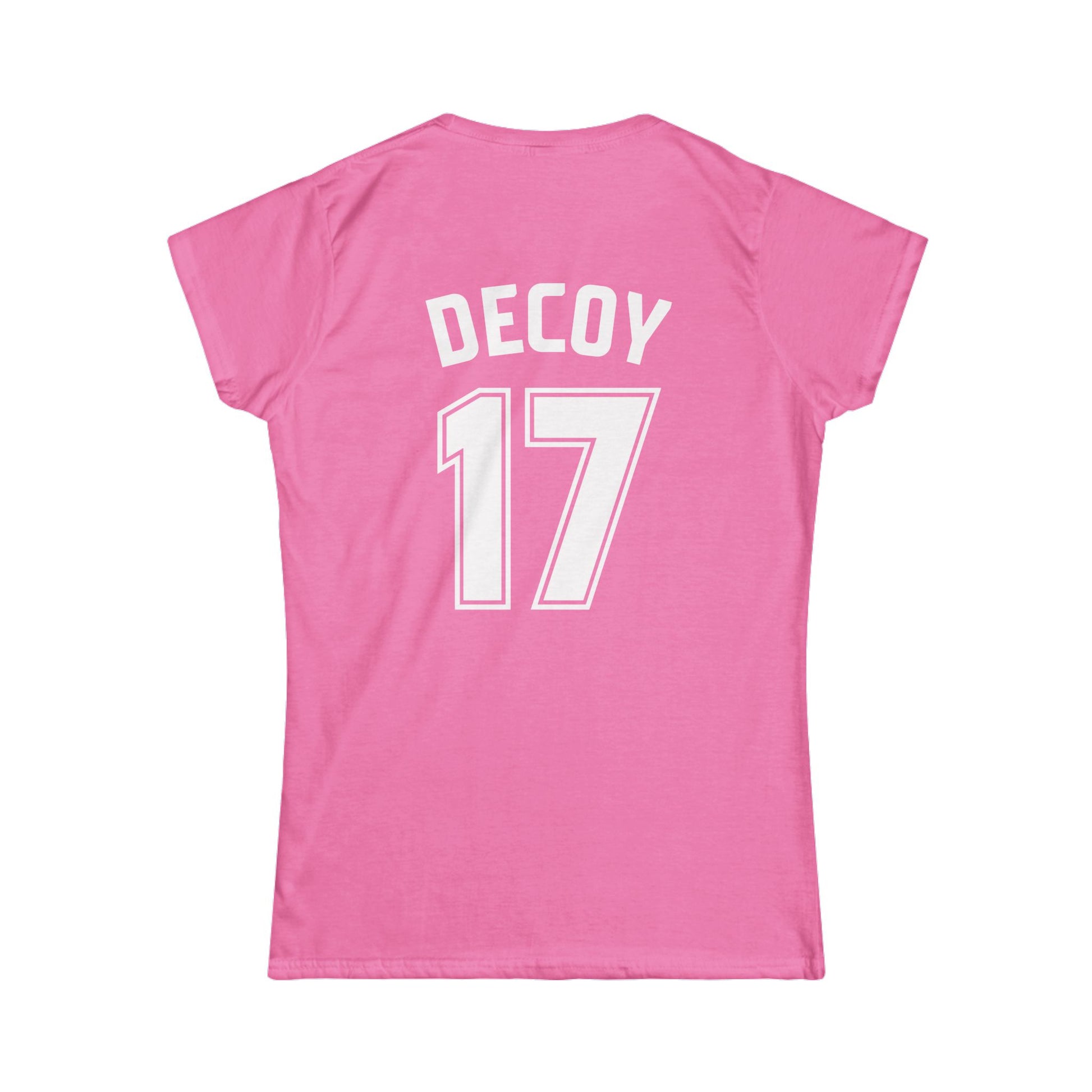 Women Slim Fit T-Shirt | DEKOPIN + DECOY 17 | Front & Back Print | Light-weight | Gildan