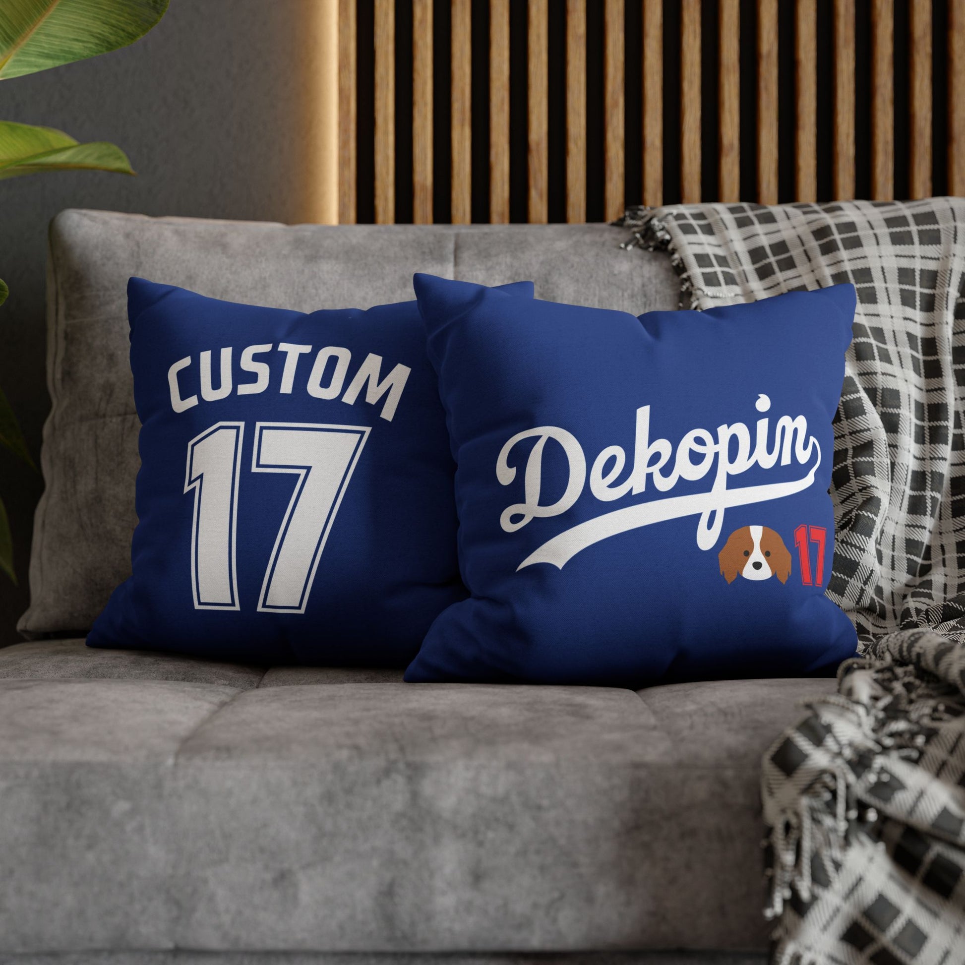 Square Throw Pillowcase | DEKOPIN + CUSTOM 17 | Front & Back Print | Spun Polyester