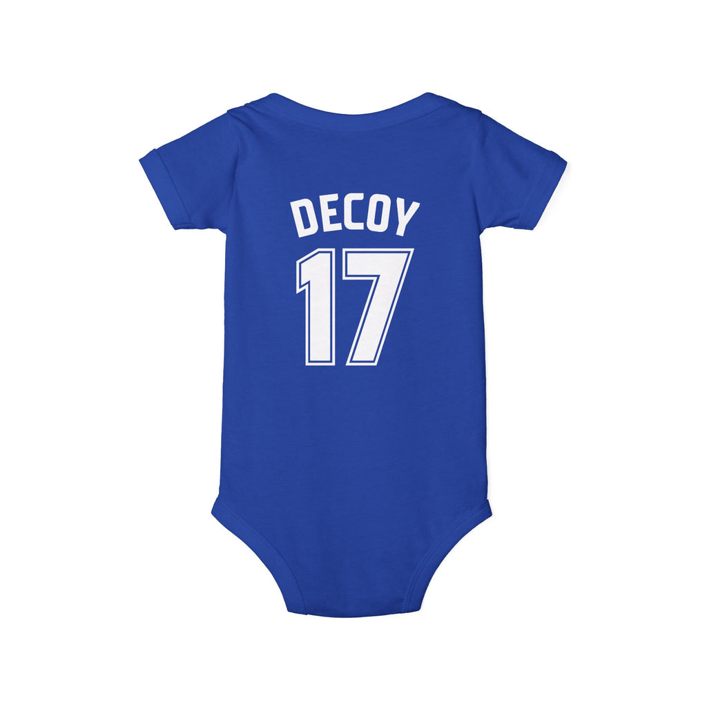 Baby Onesie | DEKOPIN + DECOY 17 | Front & Back Print | Light-weight | Bella+Canvas