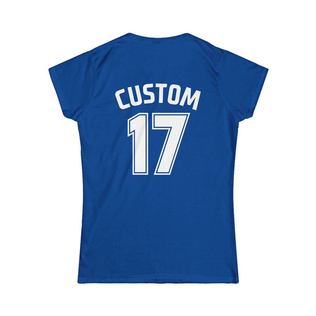 Women Slim Fit T-Shirt | DEKOPIN + CUSTOM 17 | Front & Back Print | Light-weight | Gildan