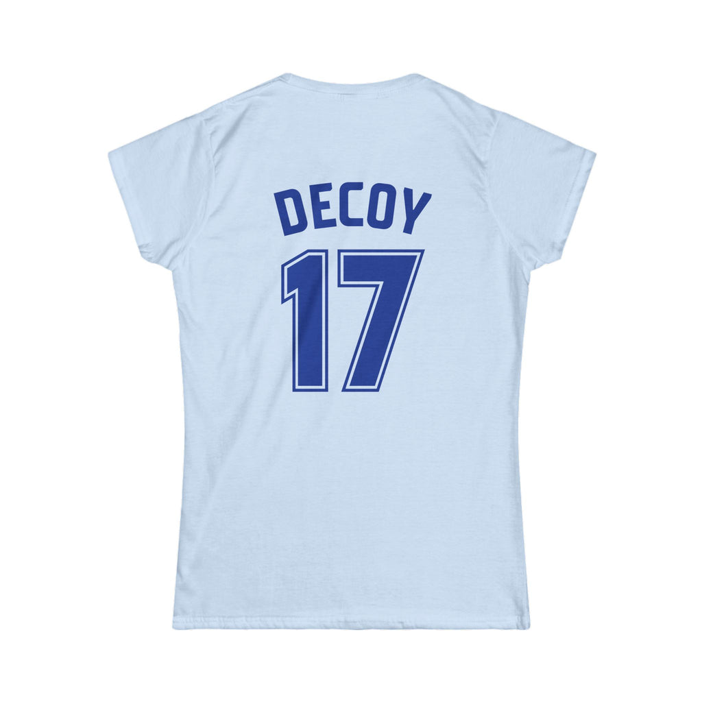 Women Slim Fit T-Shirt | DEKOPIN + DECOY 17 | Front & Back Print | Light-weight | Gildan