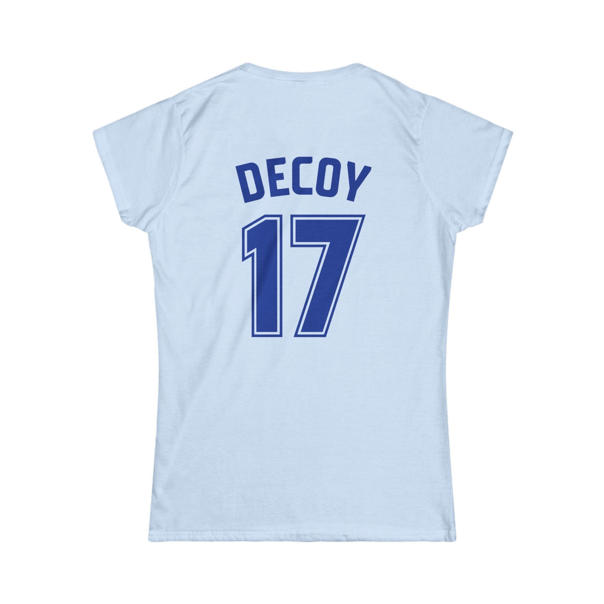 Women Slim Fit T-Shirt | DEKOPIN + DECOY 17 | Front & Back Print | Light-weight | Gildan