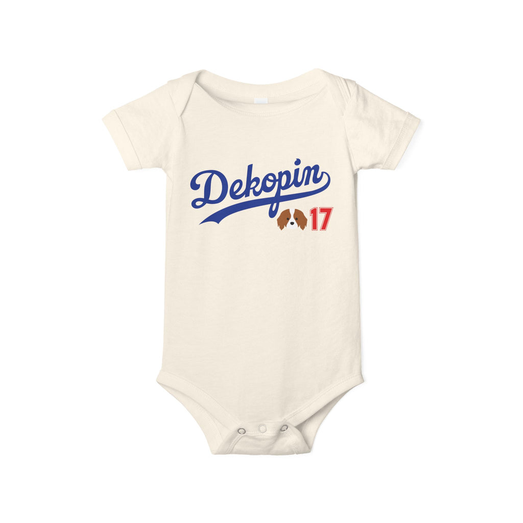 Baby Onesie | DEKOPIN + CUSTOM 17 | Front & Back Print | Light-weight | Bella+Canvas