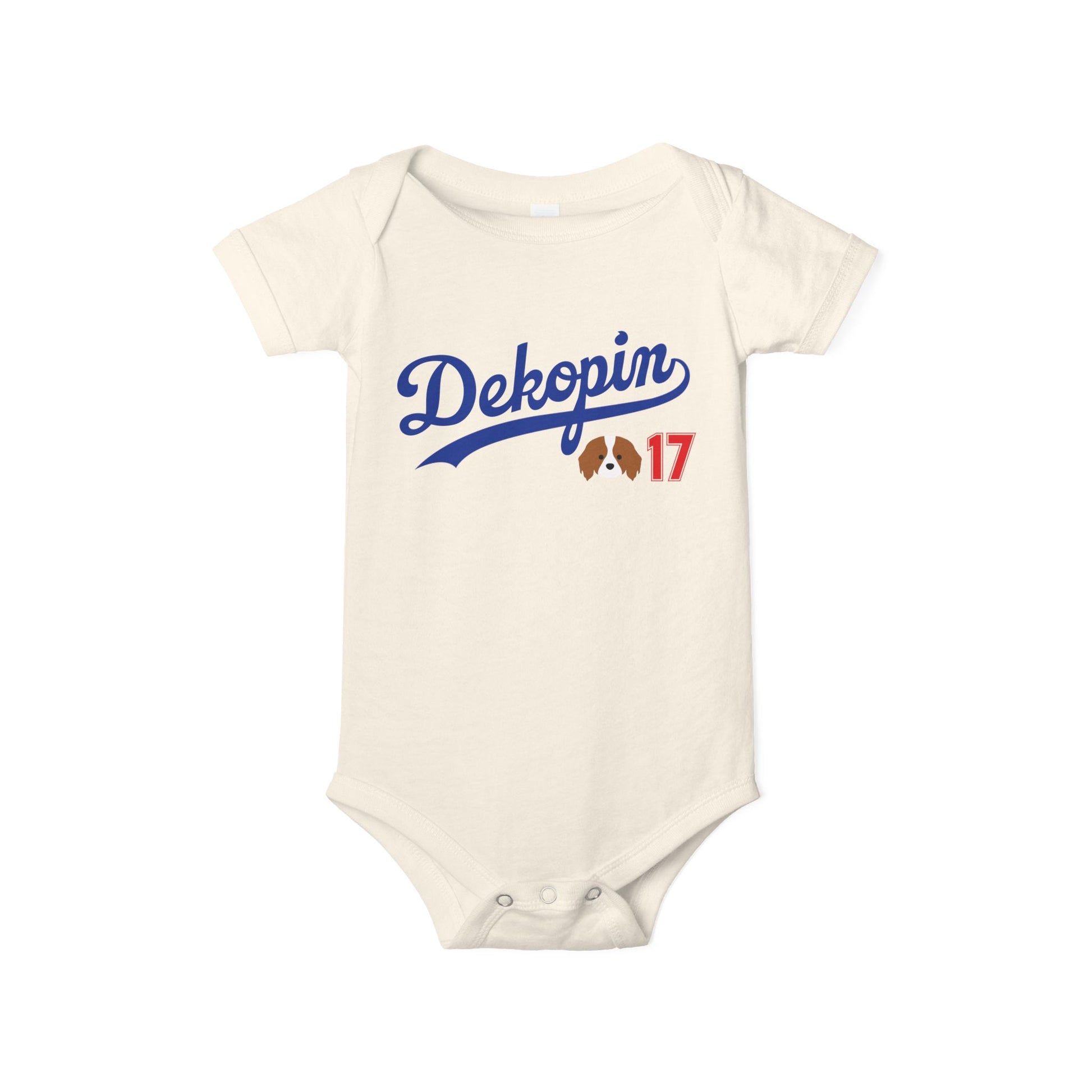 Baby Onesie | DEKOPIN + CUSTOM 17 | Front & Back Print | Light-weight | Bella+Canvas