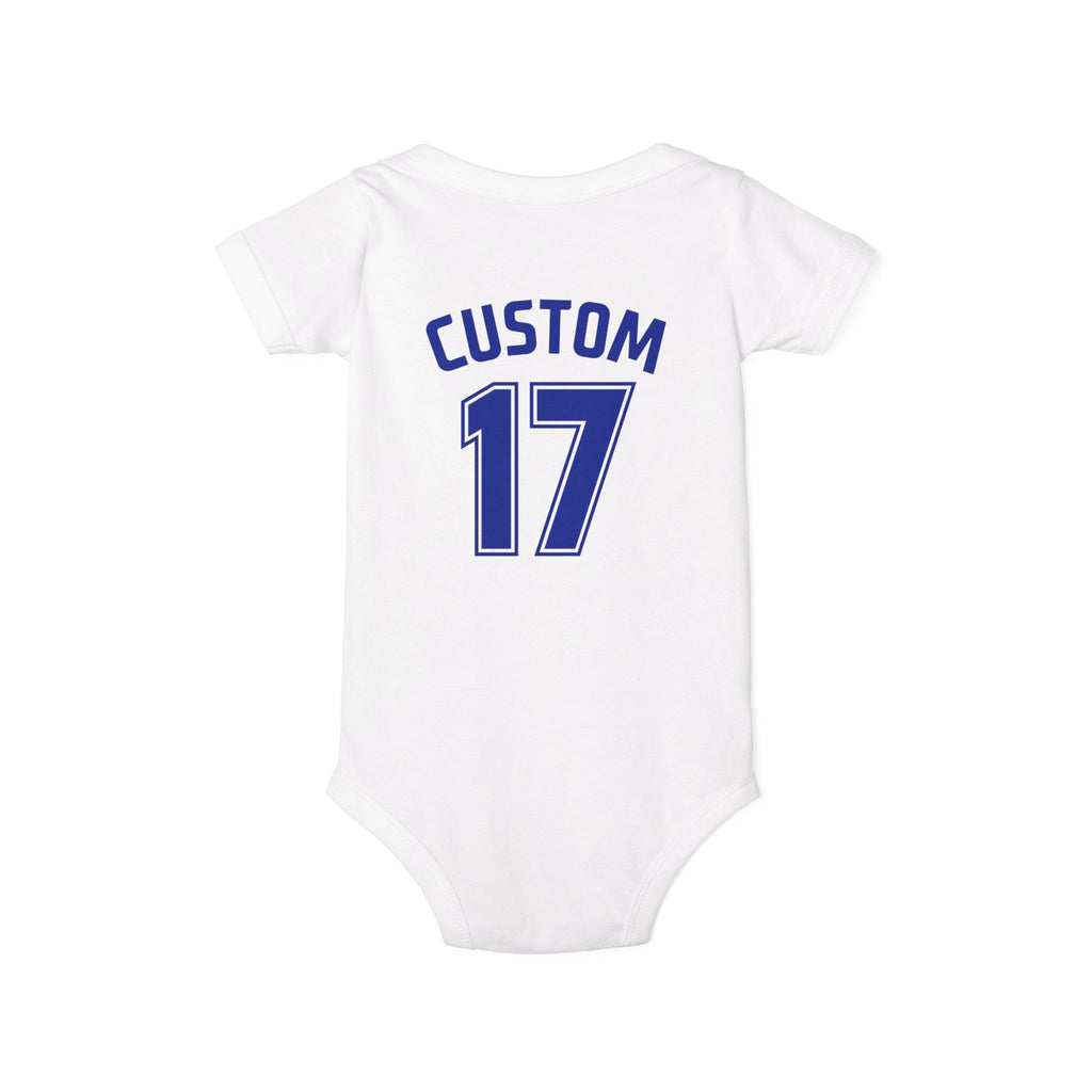 Baby Onesie | DEKOPIN + CUSTOM 17 | Front & Back Print | Light-weight | Bella+Canvas
