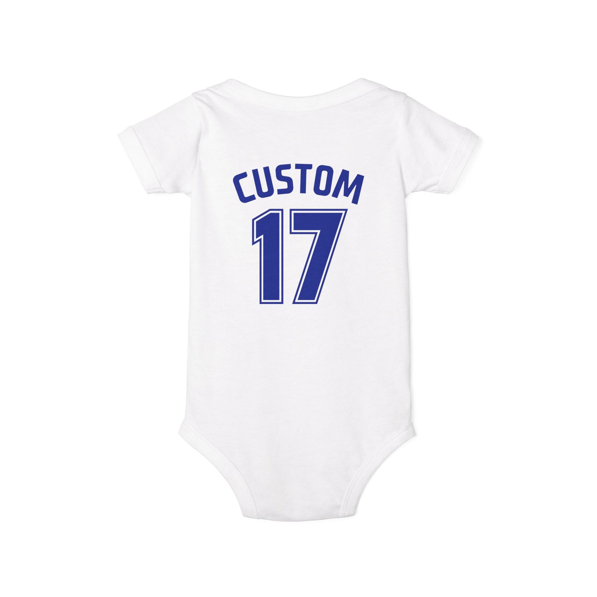 Baby Onesie | DEKOPIN + CUSTOM 17 | Front & Back Print | Light-weight | Bella+Canvas