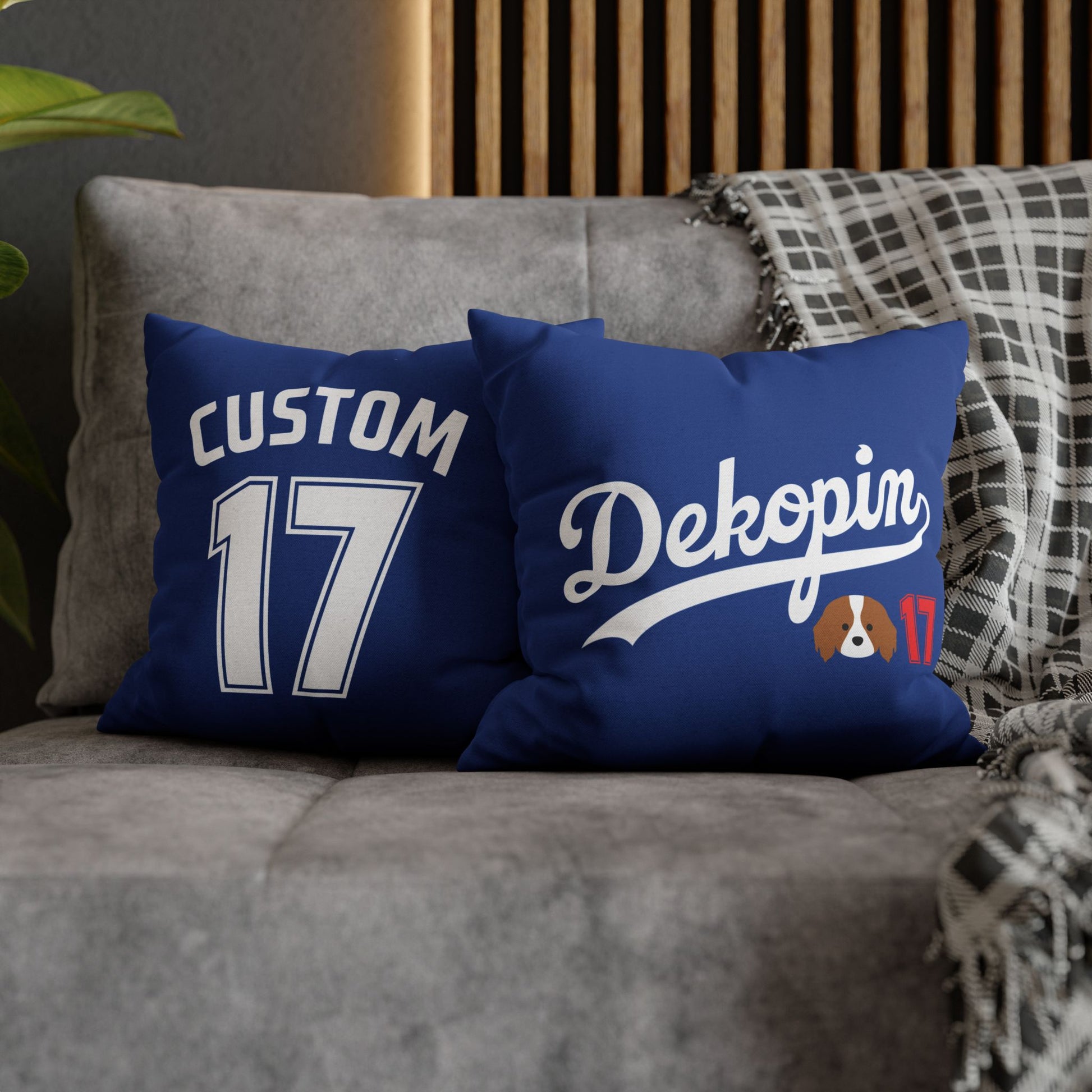 Square Throw Pillowcase | DEKOPIN + CUSTOM 17 | Front & Back Print | Spun Polyester