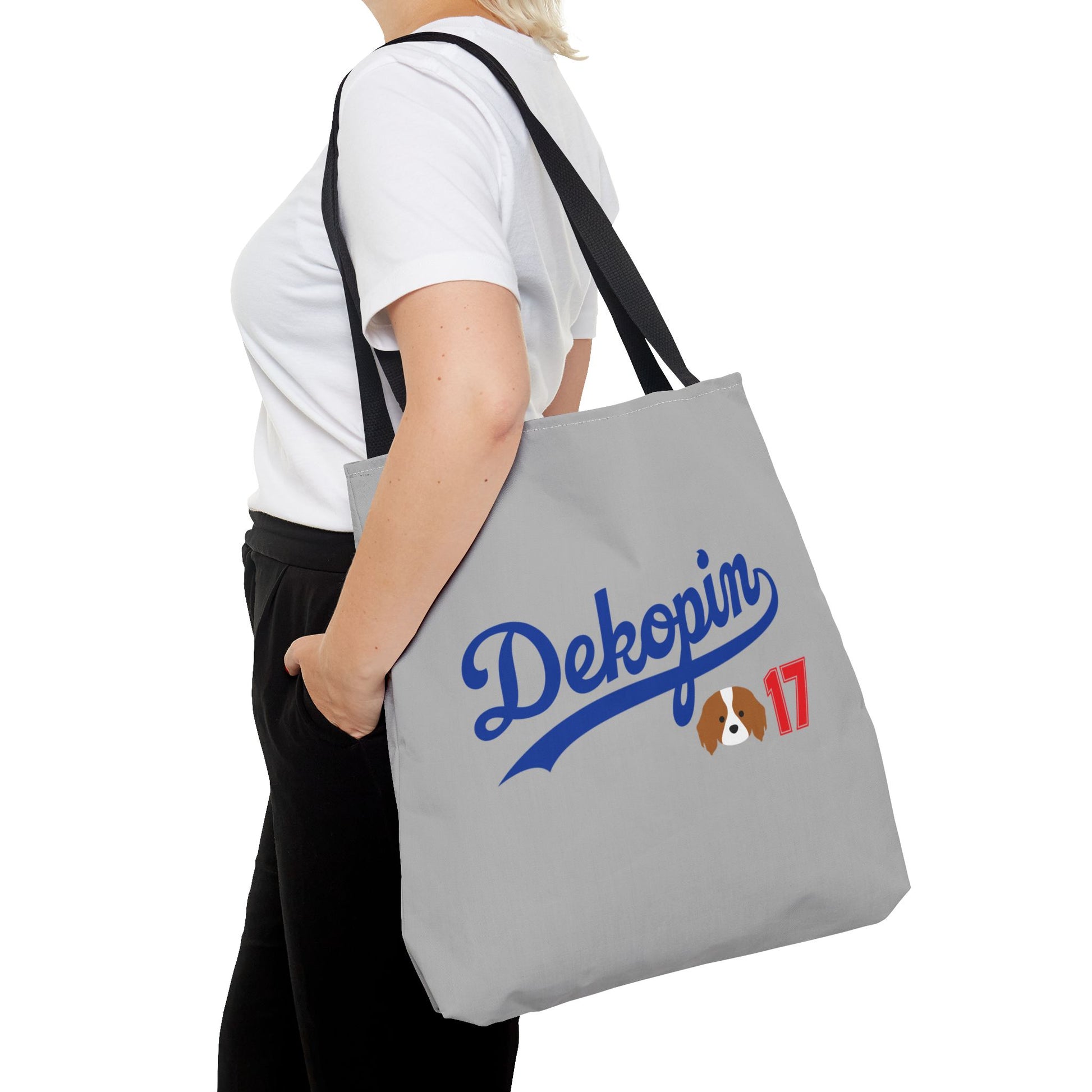 Gray Tote Bag | DEKOPIN + DECOY 17 | Front & Back Print