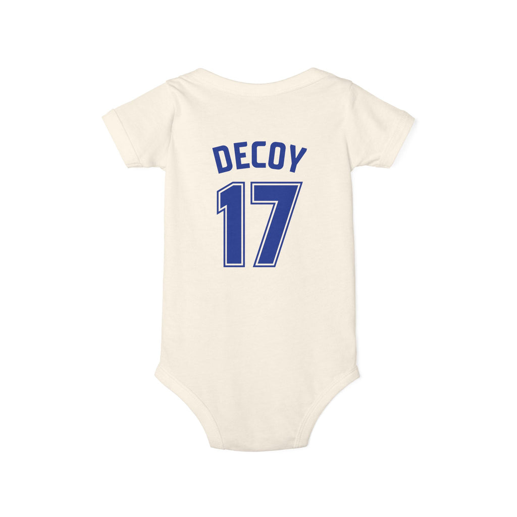 Baby Onesie | DEKOPIN + DECOY 17 | Front & Back Print | Light-weight | Bella+Canvas