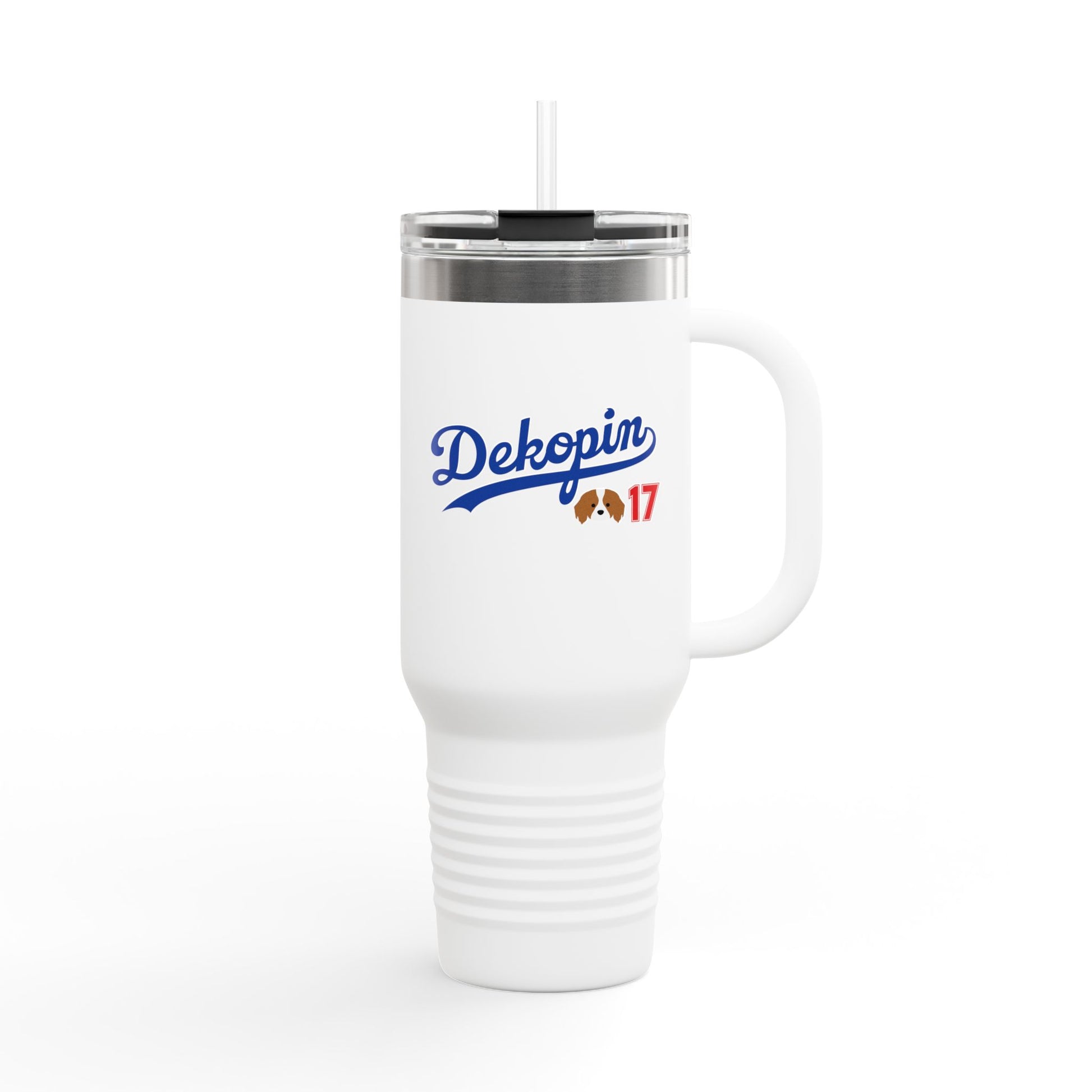 Stanley Style Insulated Travel Mug | DEKOPIN + DECOY 17 | Front & Back Print | 40oz