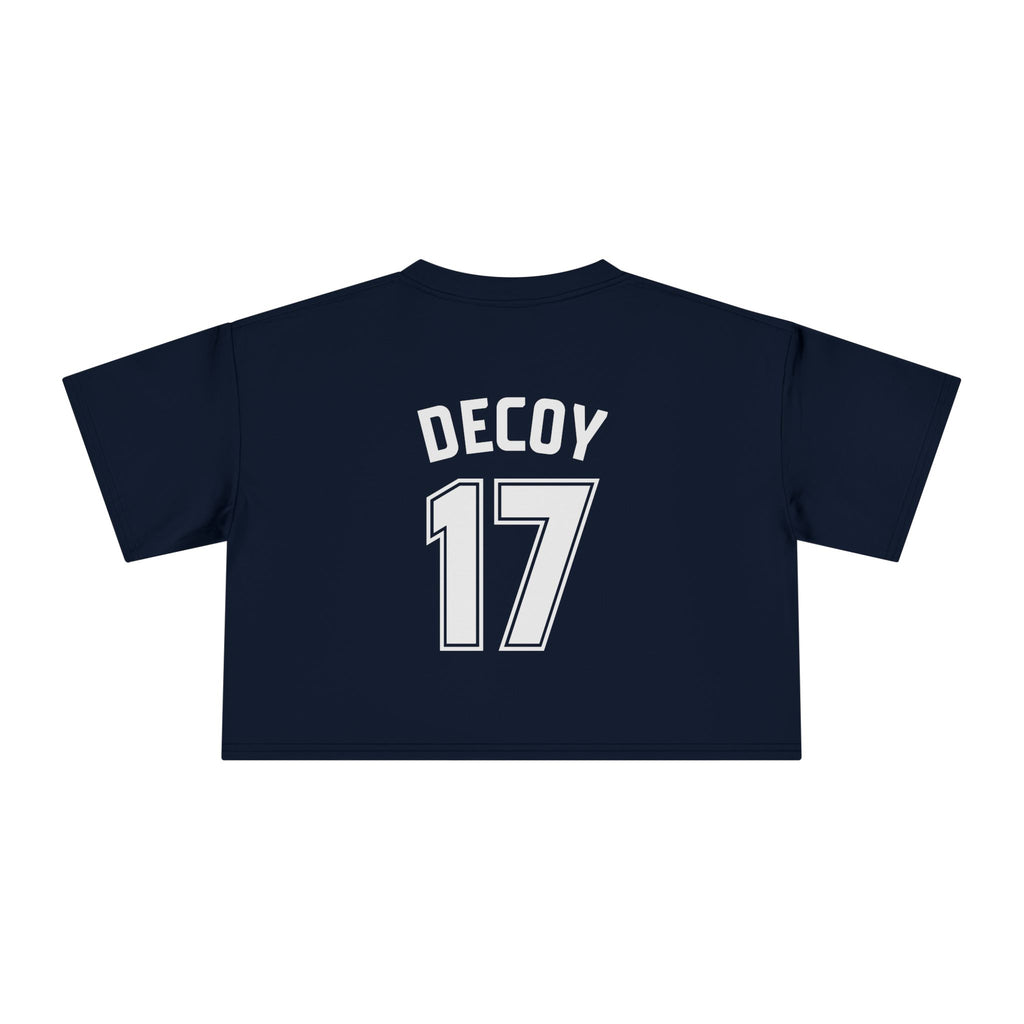Women Cropped T-Shirt | DEKOPIN + DECOY 17 | Front & Back Print | Medium-weight | AS Colour