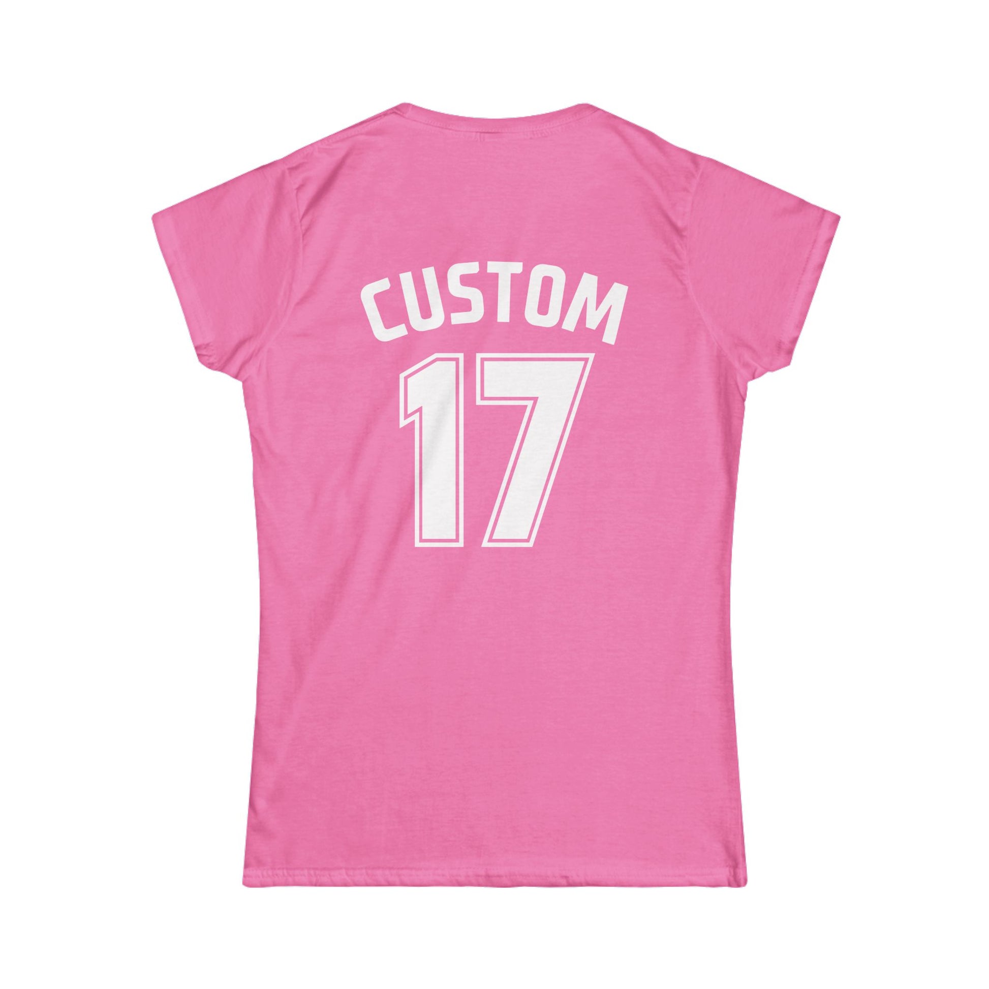 Women Slim Fit T-Shirt | DEKOPIN + CUSTOM 17 | Front & Back Print | Light-weight | Gildan