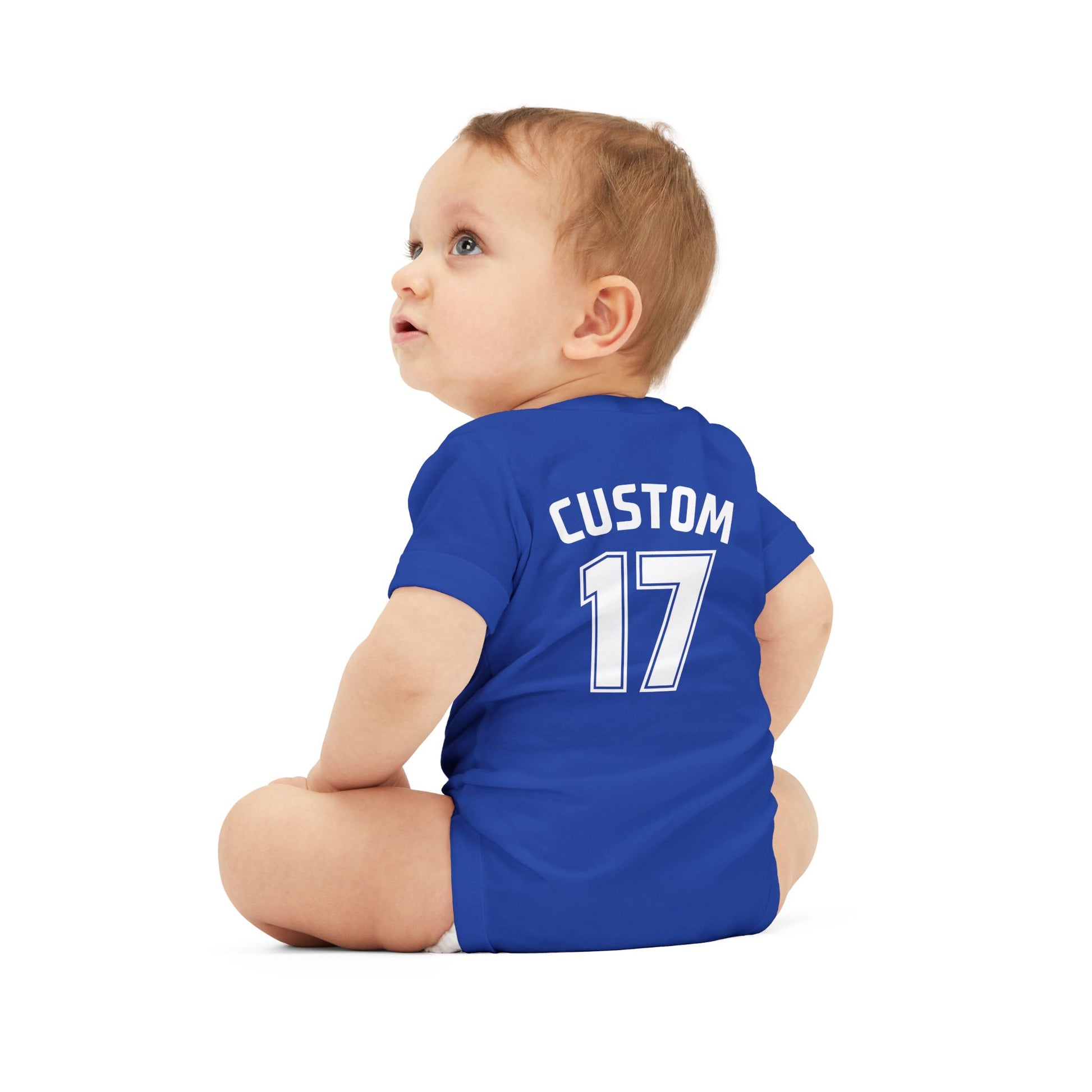 Baby Onesie | DEKOPIN + CUSTOM 17 | Front & Back Print | Light-weight | Bella+Canvas