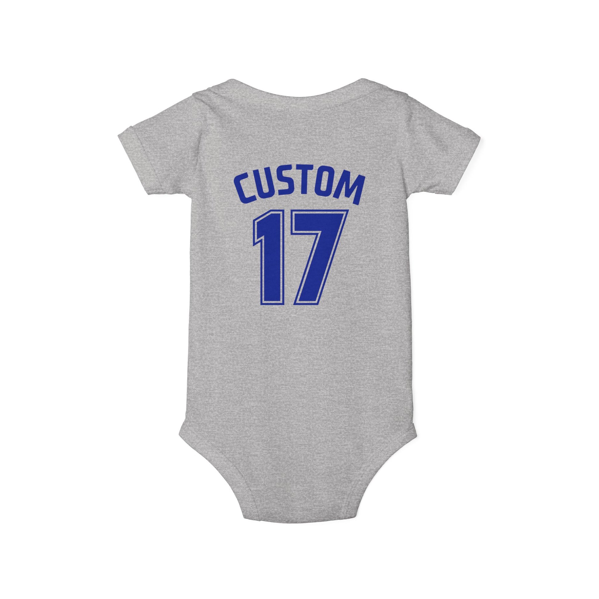 Baby Onesie | DEKOPIN + CUSTOM 17 | Front & Back Print | Light-weight | Bella+Canvas