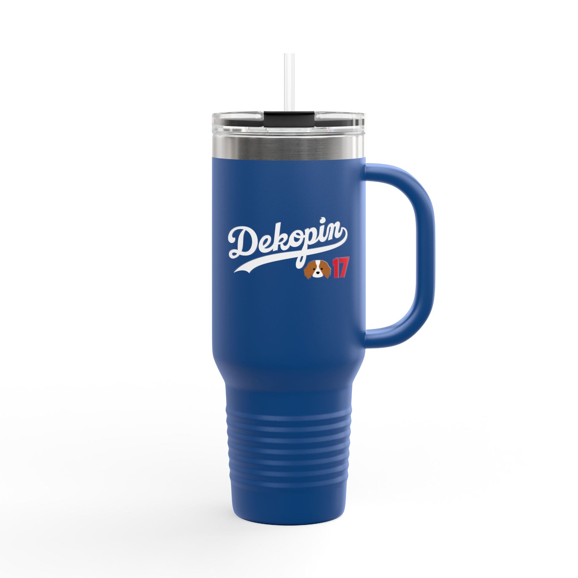 Stanley Style Insulated Travel Mug | DEKOPIN + DECOY 17 | Front & Back Print | 40oz