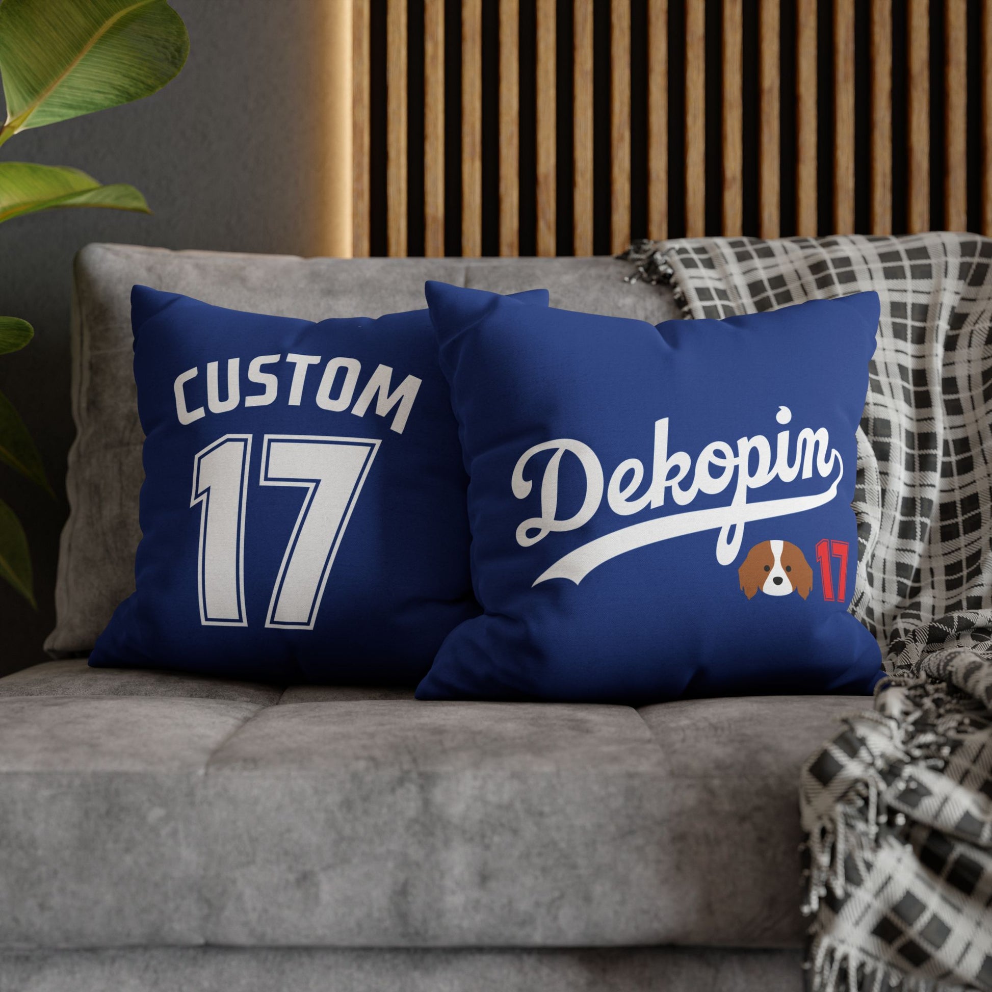 Square Throw Pillowcase | DEKOPIN + CUSTOM 17 | Front & Back Print | Spun Polyester