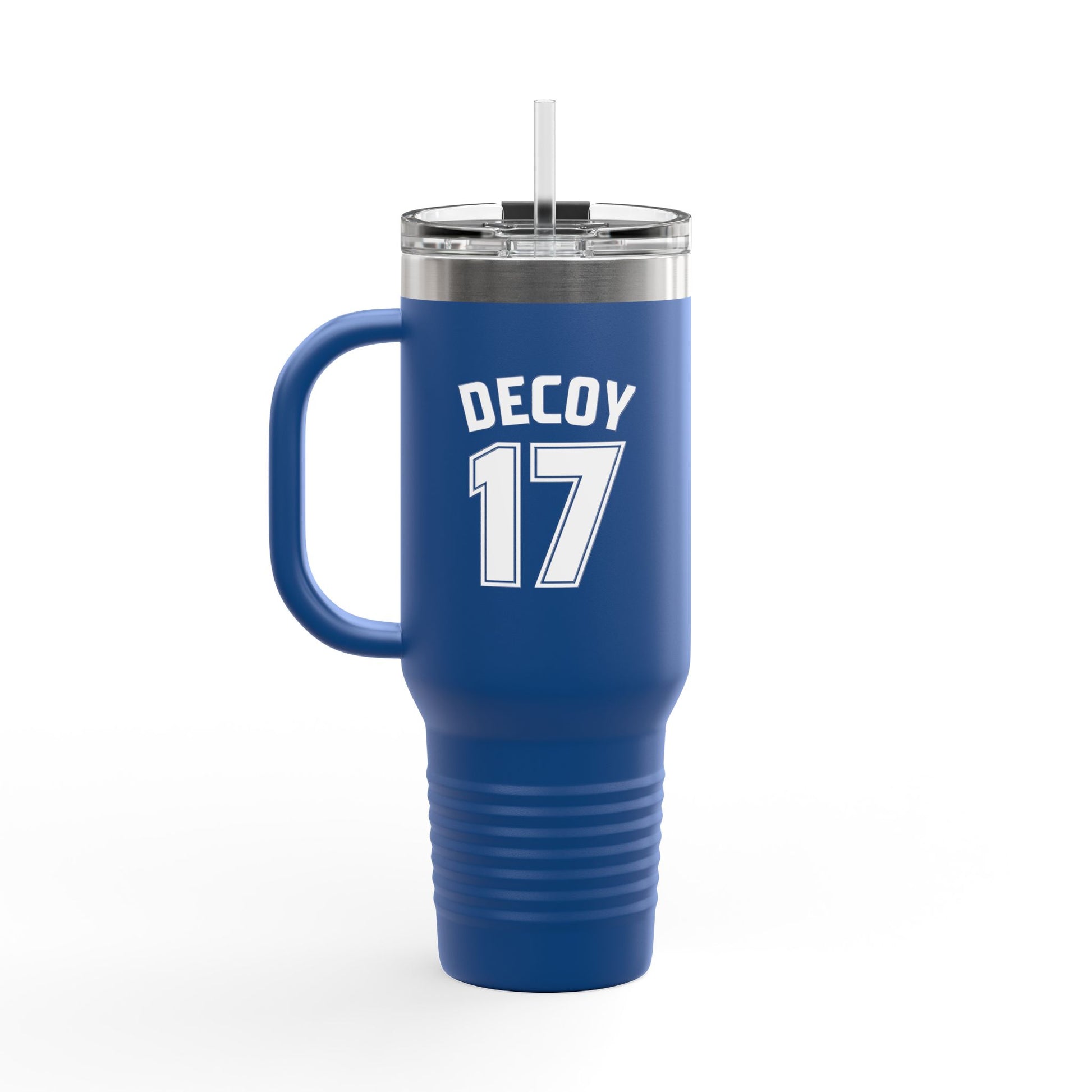 Stanley Style Insulated Travel Mug | DEKOPIN + DECOY 17 | Front & Back Print | 40oz