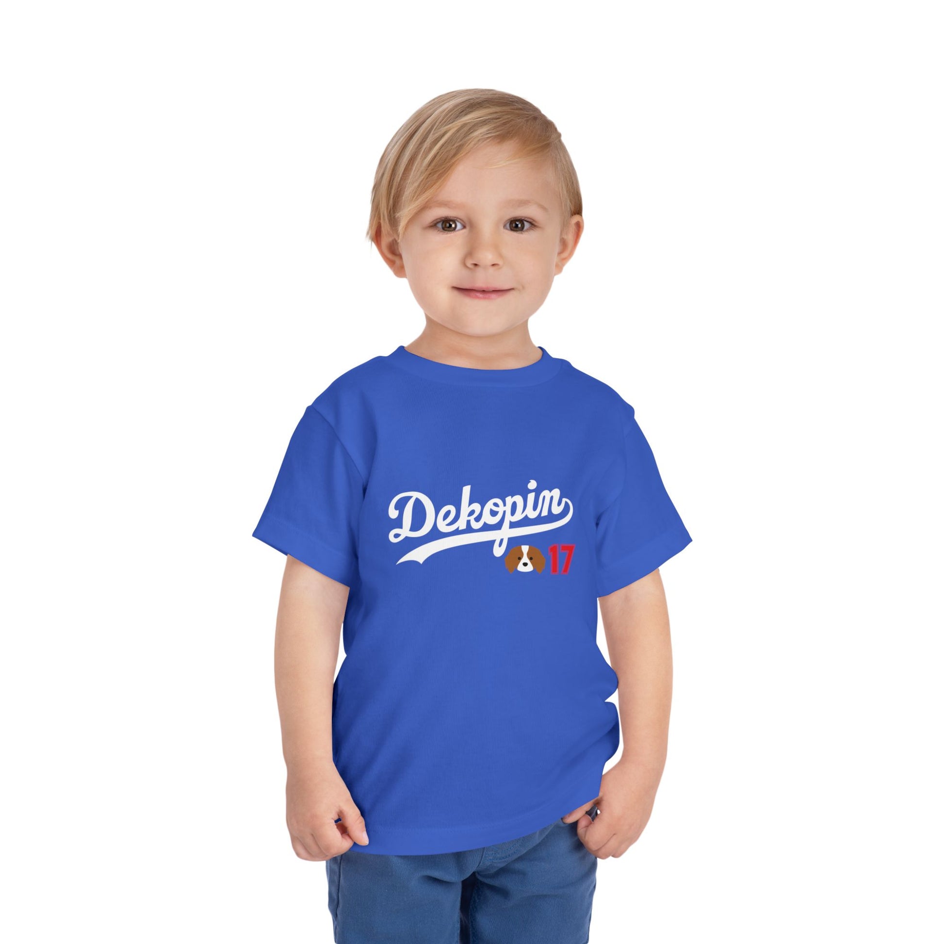 Toddler T-Shirt | DEKOPIN + CUSTOM 17 | Front & Back Print | Light-weight | Bella+Canvas