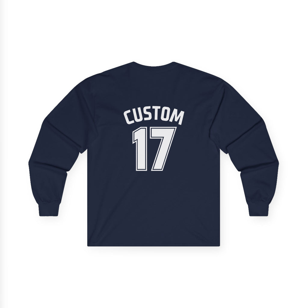 Unisex Long Sleeve T-Shirt | DEKOPIN + CUSTOM 17 | Front & Back Print | Medium-weight | Gildan