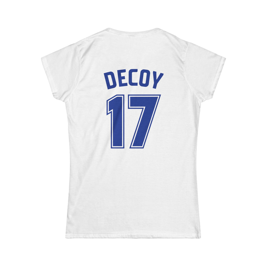 Women Slim Fit T-Shirt | DEKOPIN + DECOY 17 | Front & Back Print | Light-weight | Gildan