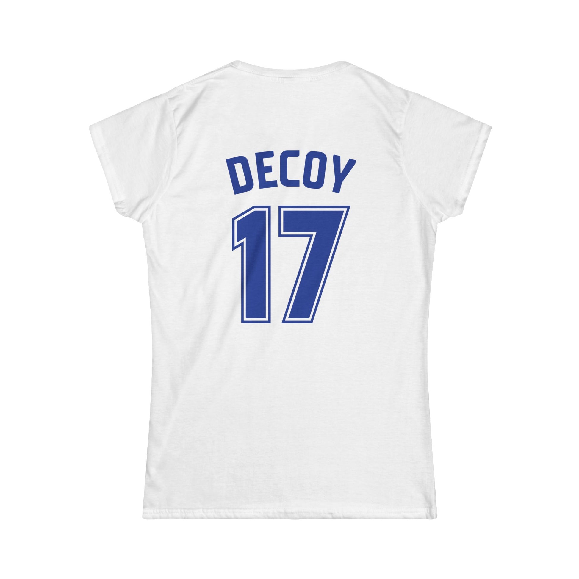 Women Slim Fit T-Shirt | DEKOPIN + DECOY 17 | Front & Back Print | Light-weight | Gildan