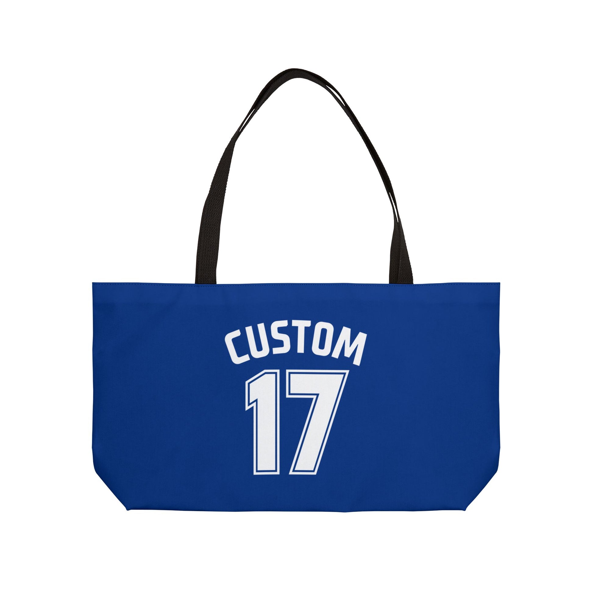 Blue Weekender Tote | DEKOPIN + CUSTOM 17 | Front & Back Print | Dog Carrier IKEA Bag Alternative