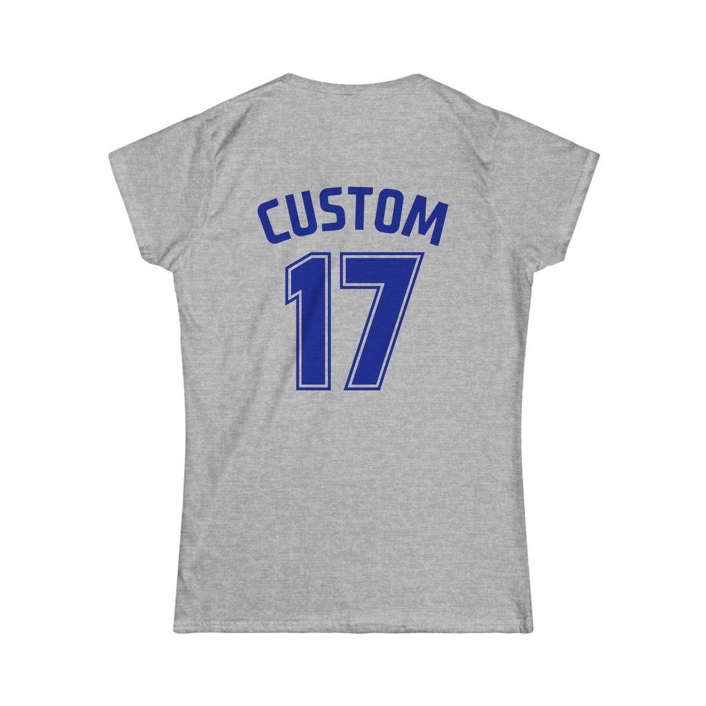 Women Slim Fit T-Shirt | DEKOPIN + CUSTOM 17 | Front & Back Print | Light-weight | Gildan