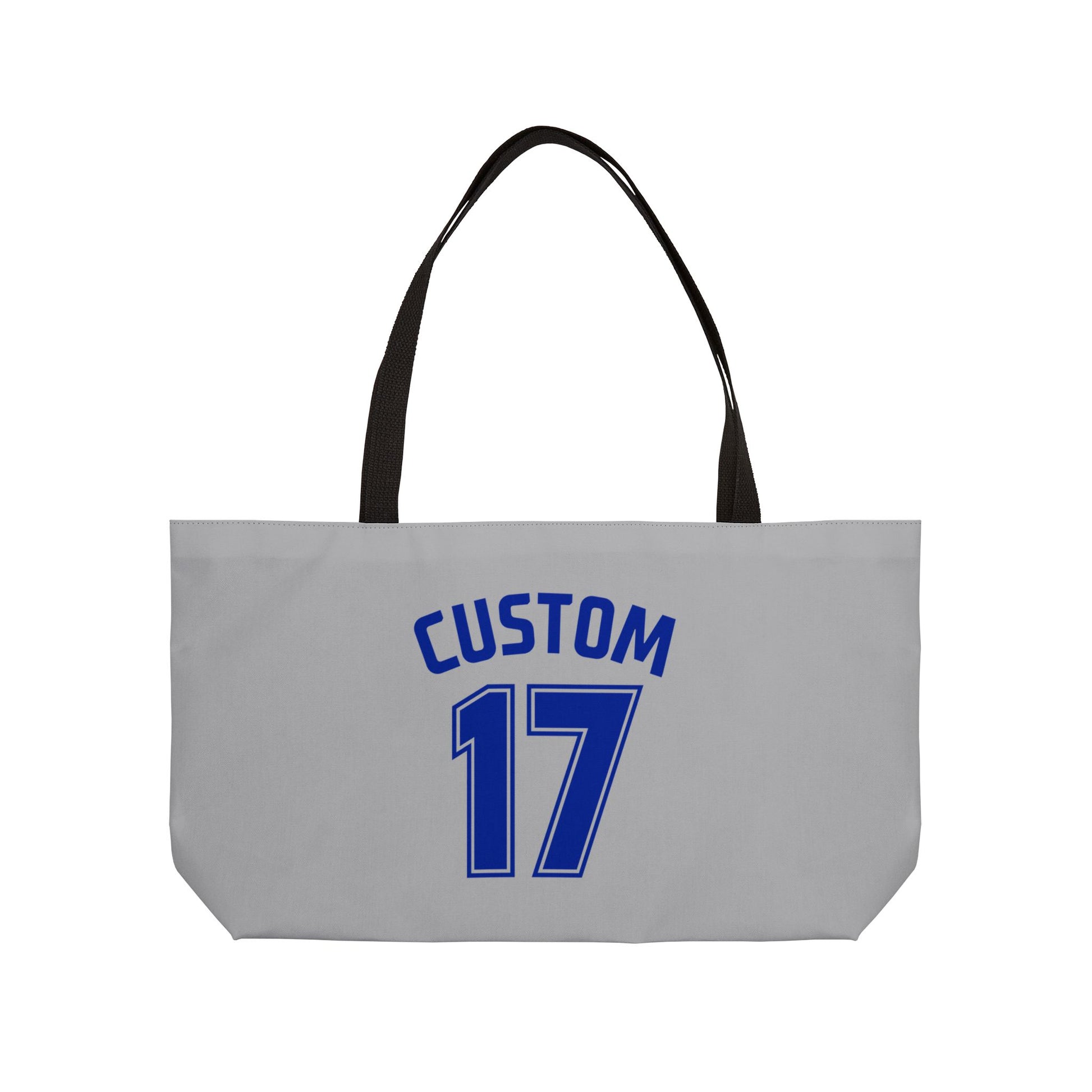 Gray Weekender Tote | DEKOPIN + CUSTOM 17 | Front & Back Print | Dog Carrier IKEA Bag Alternative