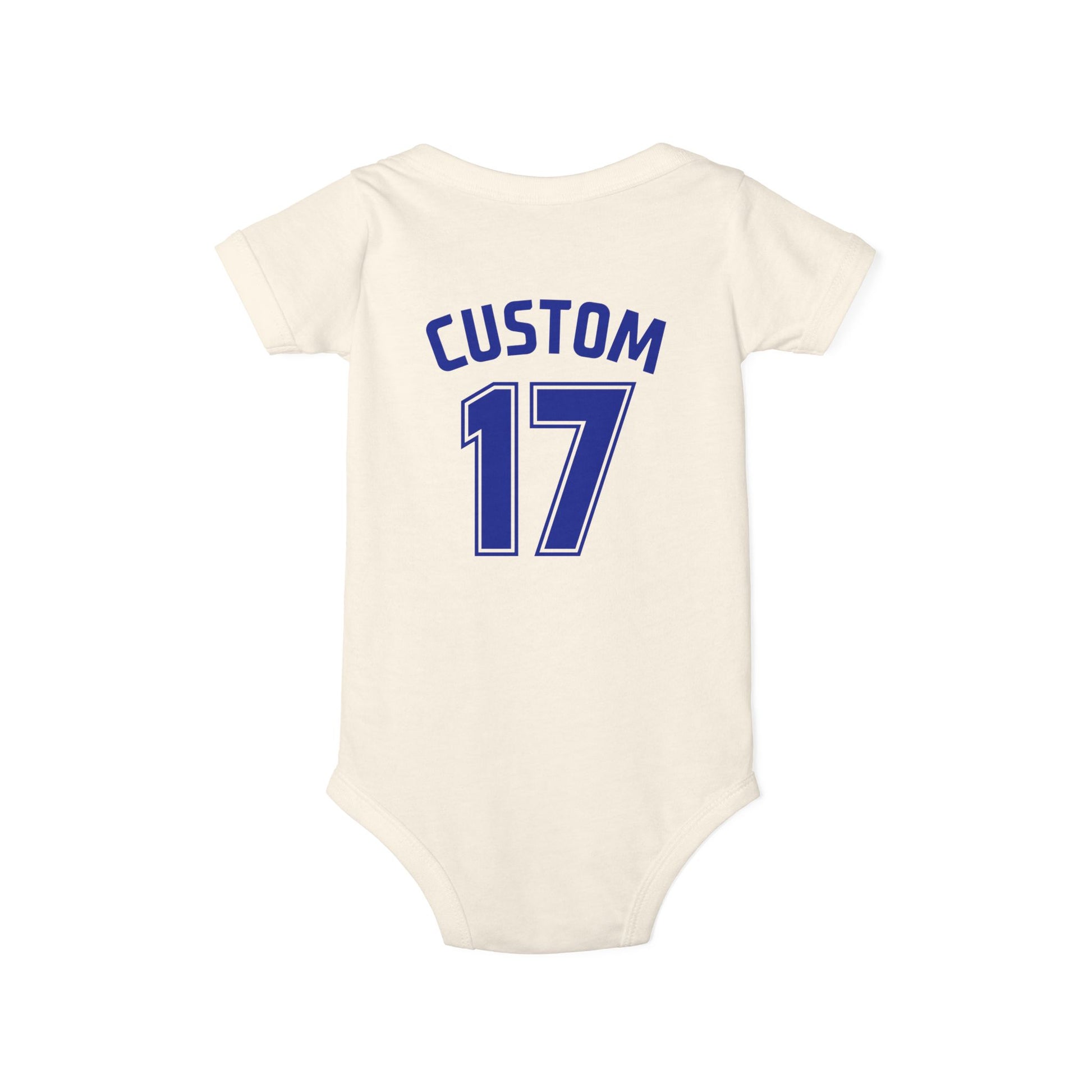 Baby Onesie | DEKOPIN + CUSTOM 17 | Front & Back Print | Light-weight | Bella+Canvas