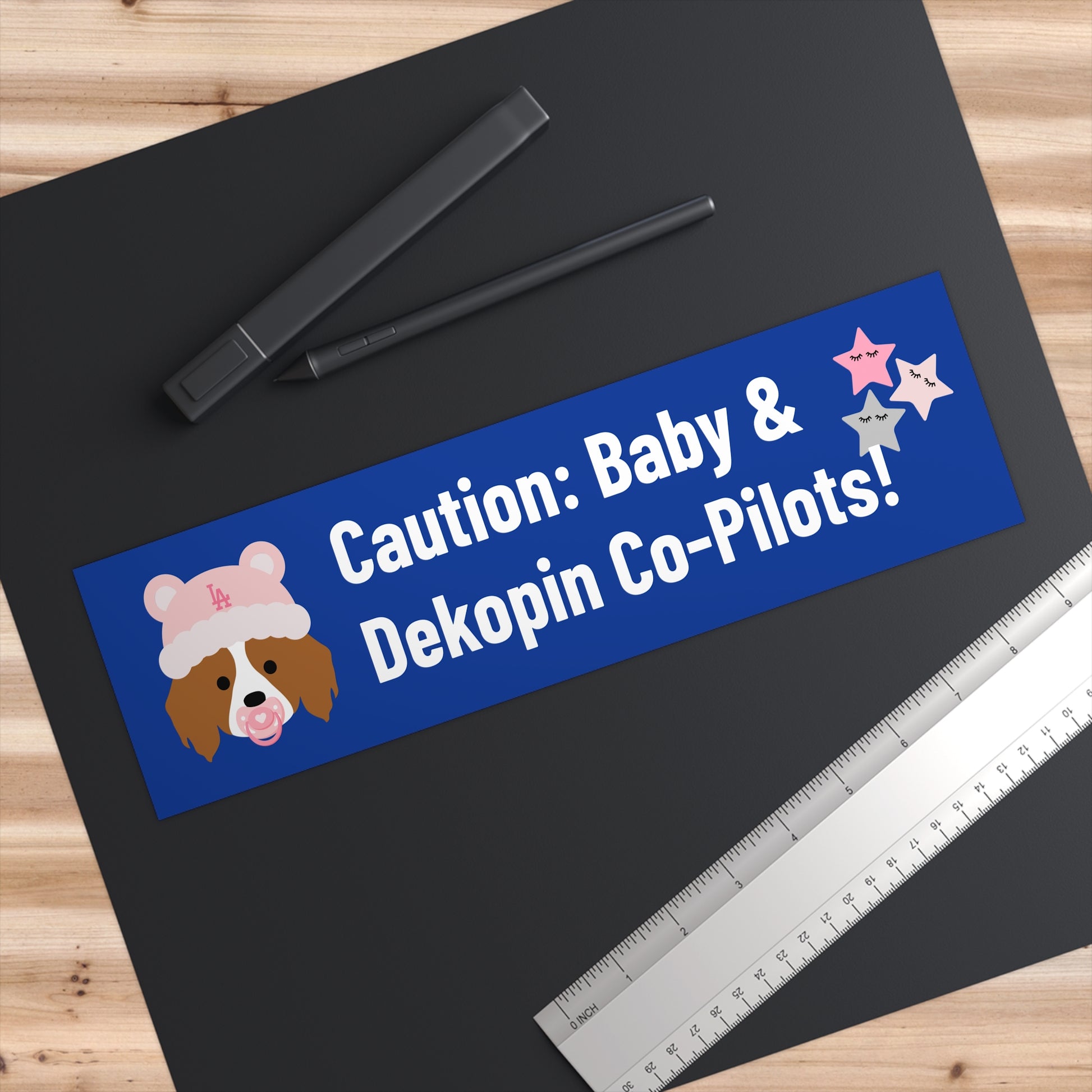 Bumper Stickers | Caution: Baby Girl & Dekopin Co-pilots!