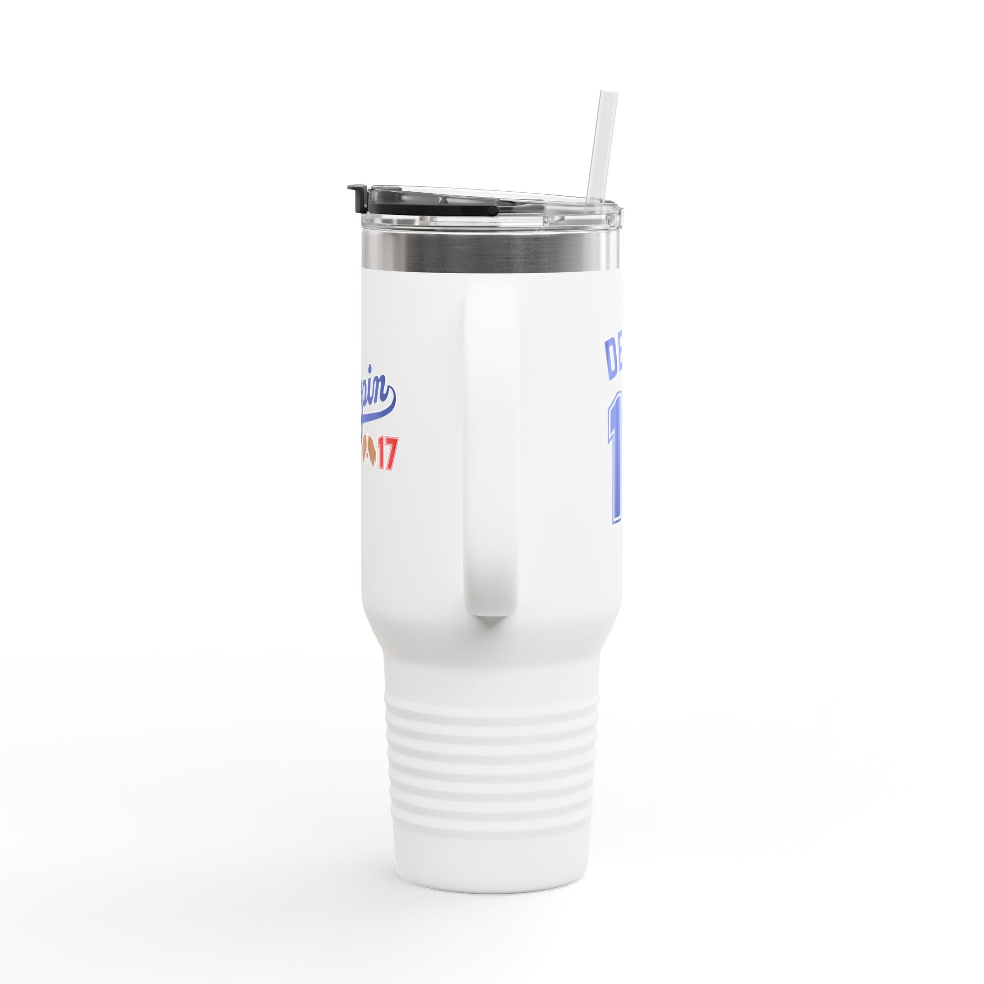 Stanley Style Insulated Travel Mug | DEKOPIN + DECOY 17 | Front & Back Print | 40oz