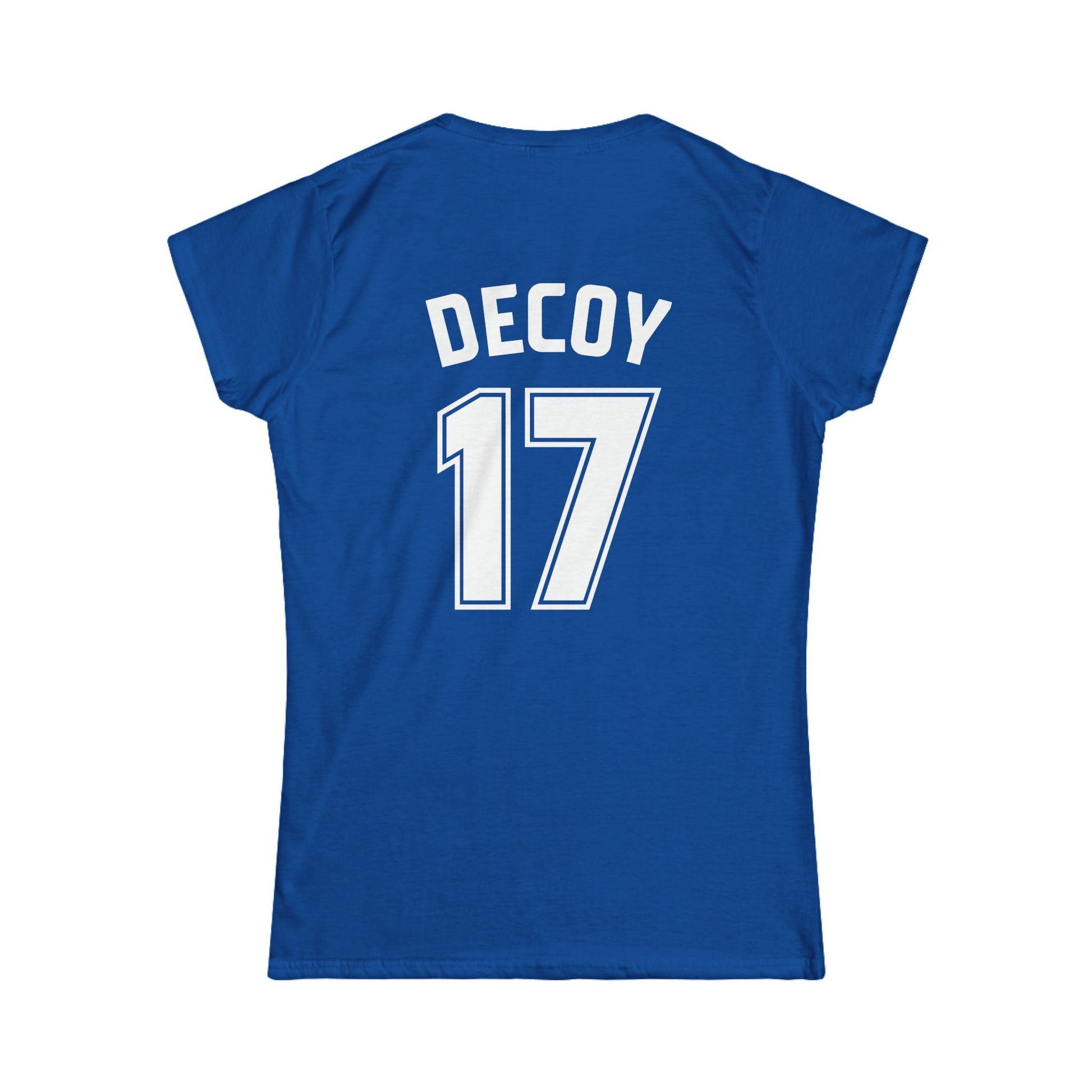 Women Slim Fit T-Shirt | DEKOPIN + DECOY 17 | Front & Back Print | Light-weight | Gildan