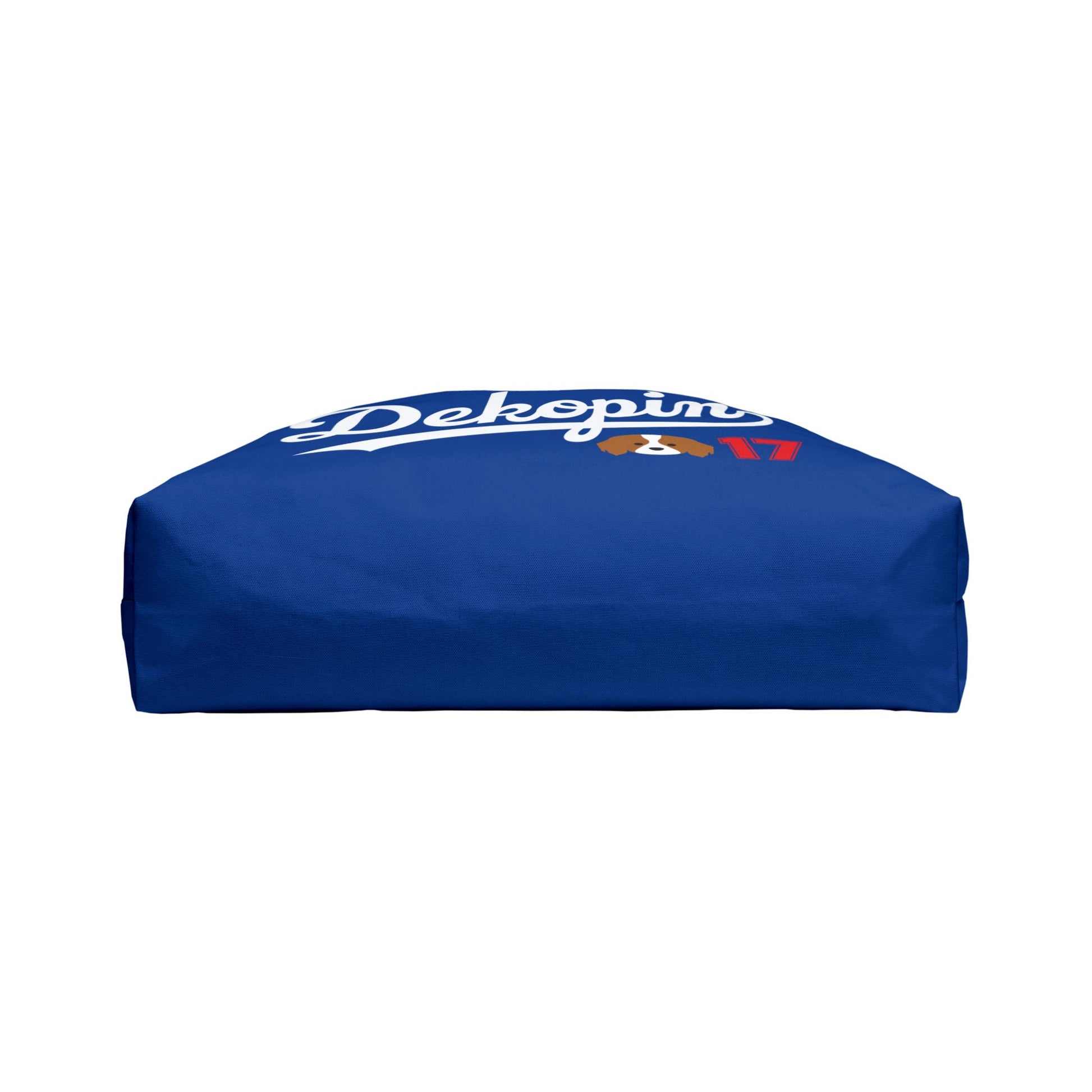 Blue Weekender Tote Bag | DEKOPIN + DECOY 17 | Front & Back Print | Dog Carrier IKEA Bag Alternative
