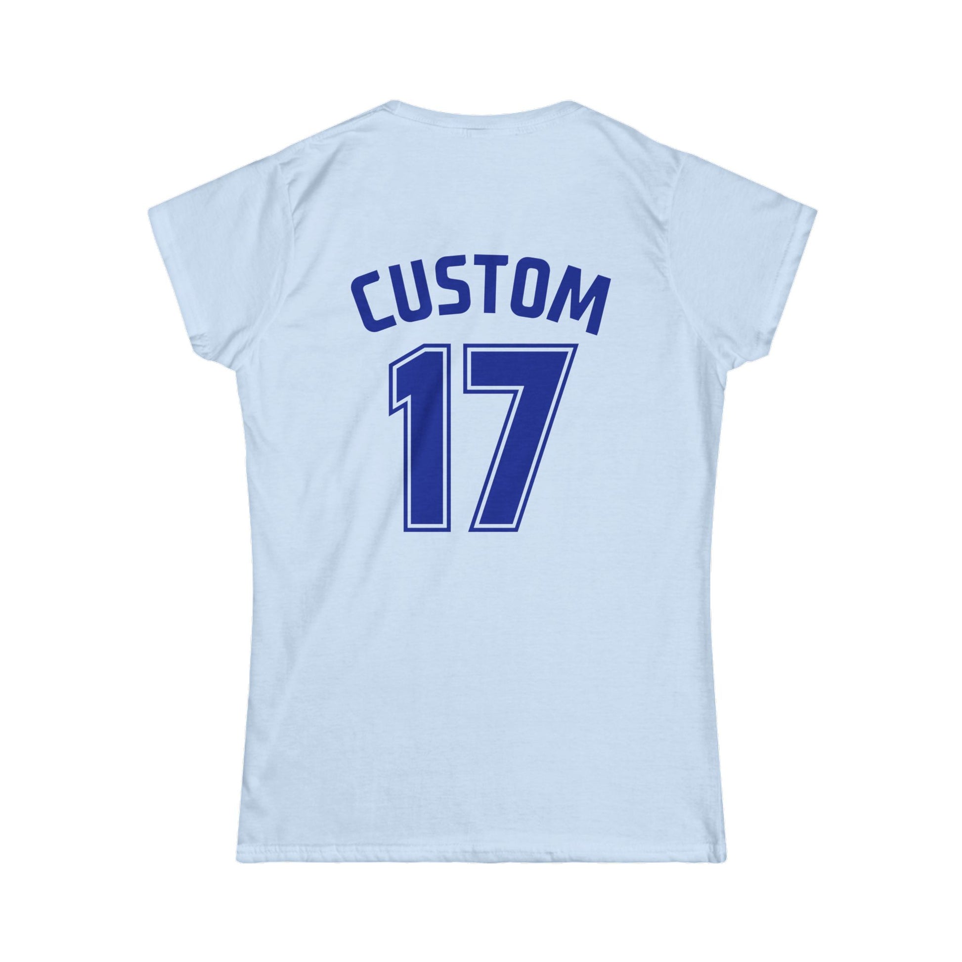 Women Slim Fit T-Shirt | DEKOPIN + CUSTOM 17 | Front & Back Print | Light-weight | Gildan