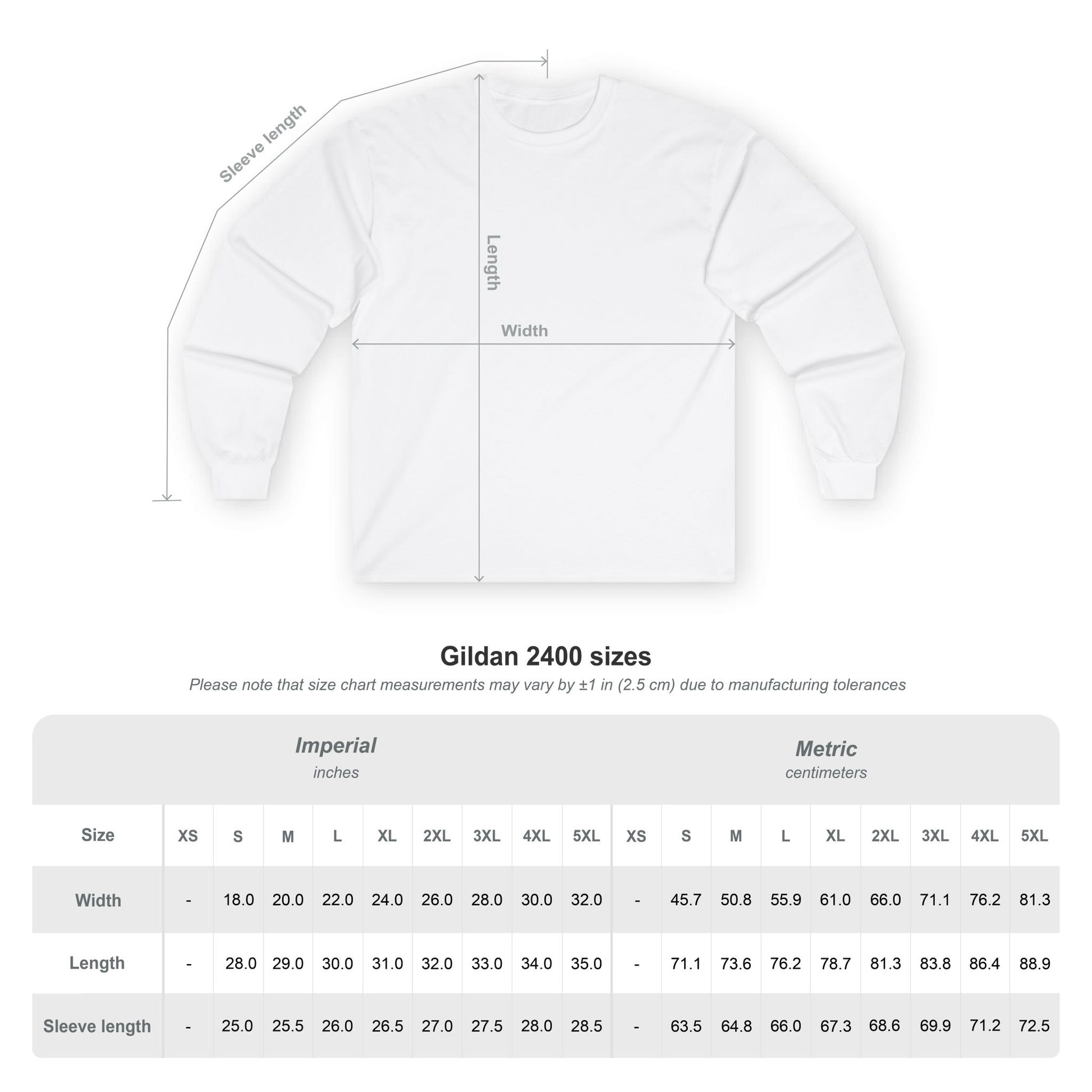 Unisex Long Sleeve T-Shirt | DEKOPIN + CUSTOM 17 | Front & Back Print | Medium-weight | Gildan