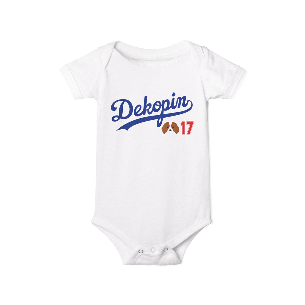 Baby Onesie | DEKOPIN + CUSTOM 17 | Front & Back Print | Light-weight | Bella+Canvas