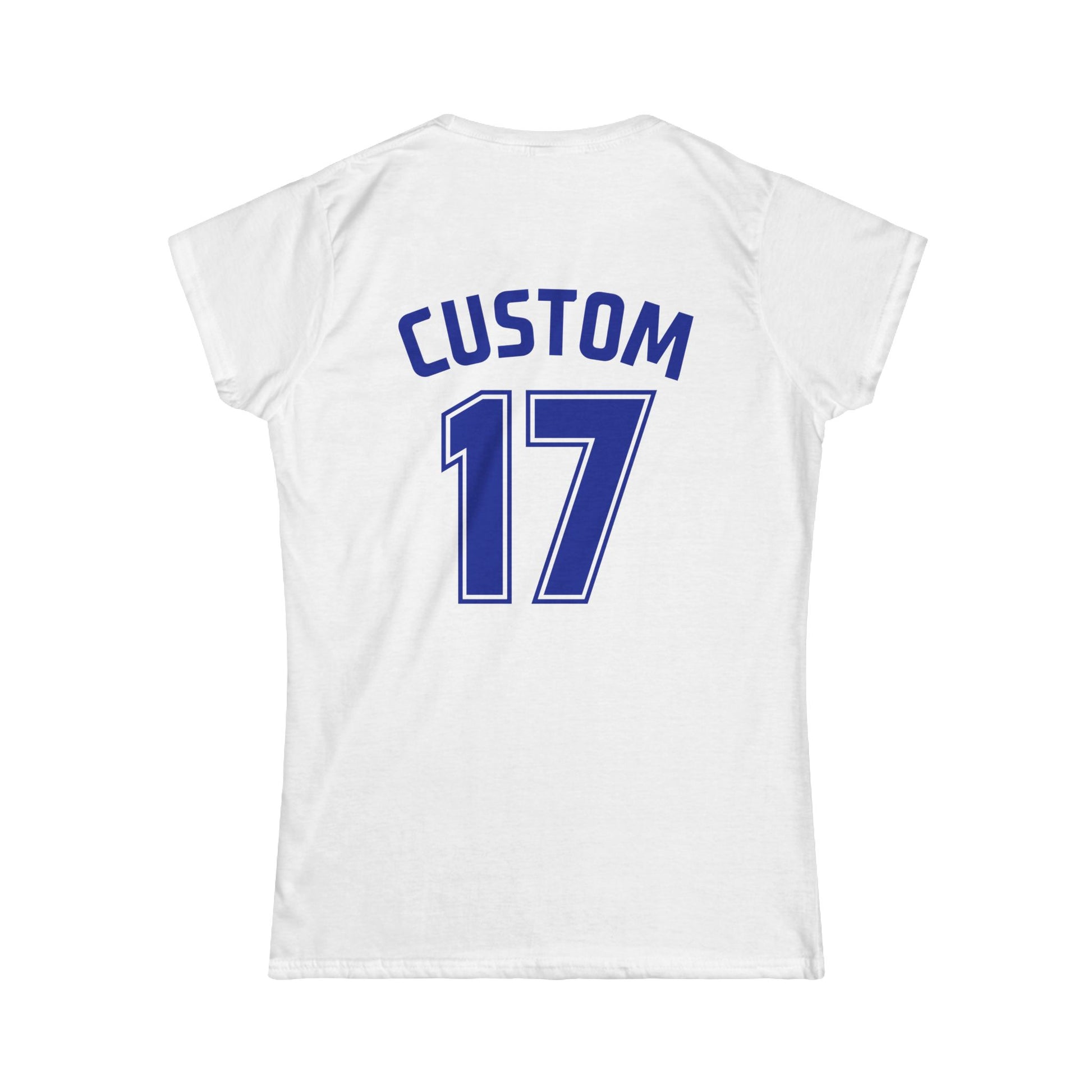 Women Slim Fit T-Shirt | DEKOPIN + CUSTOM 17 | Front & Back Print | Light-weight | Gildan