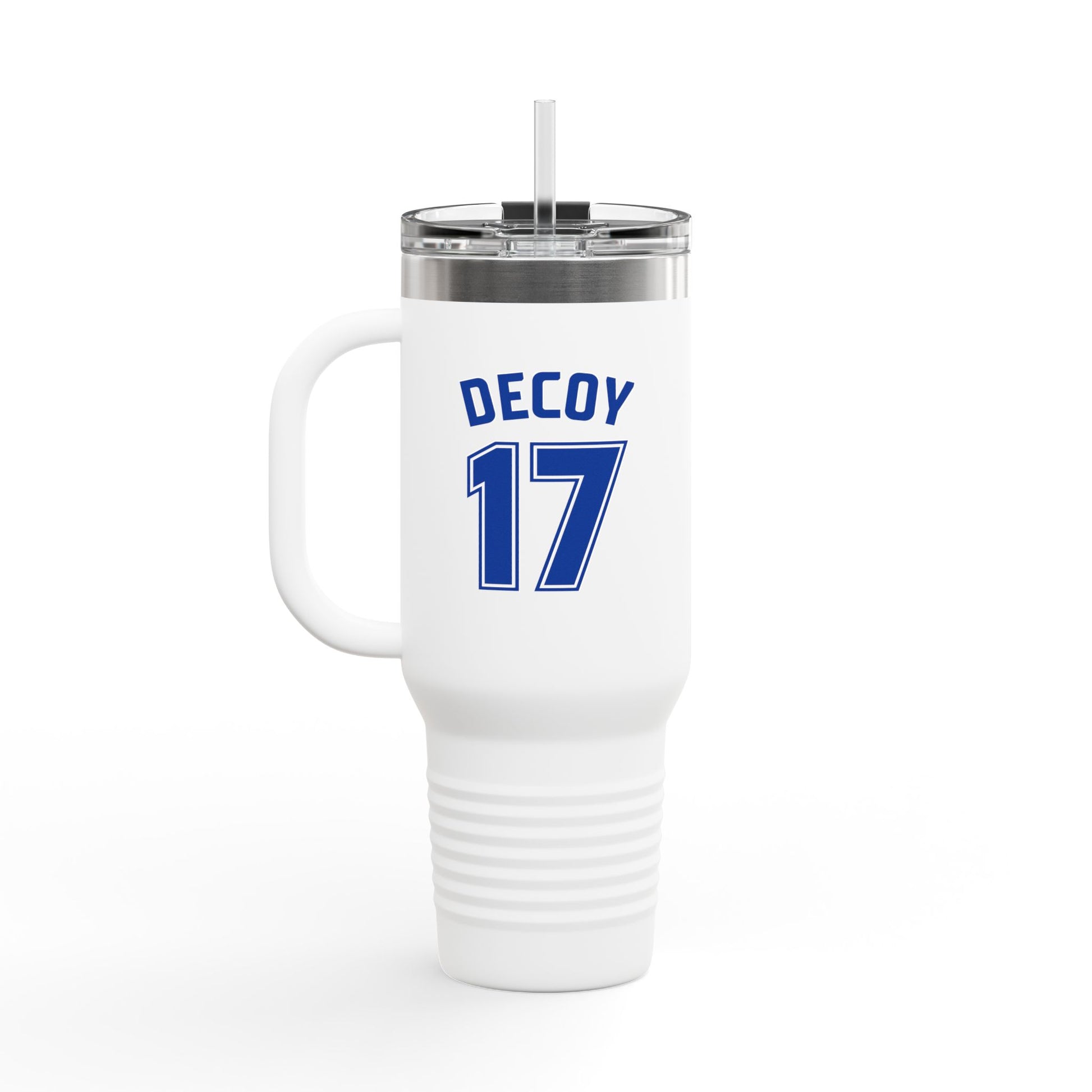 Stanley Style Insulated Travel Mug | DEKOPIN + DECOY 17 | Front & Back Print | 40oz