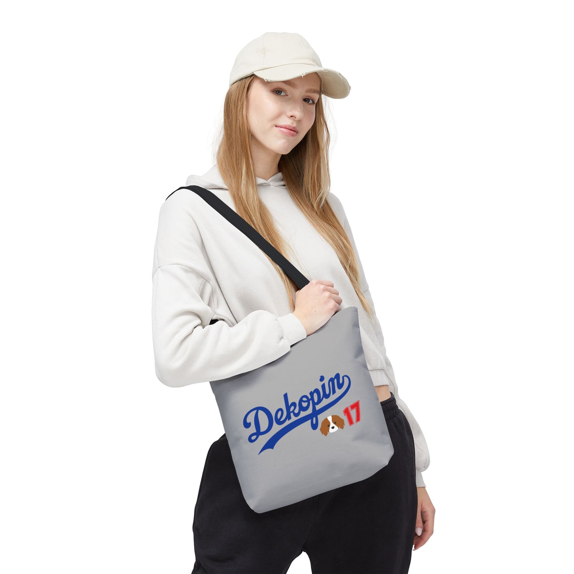 Gray Tote Bag | DEKOPIN + DECOY 17 | Front & Back Print