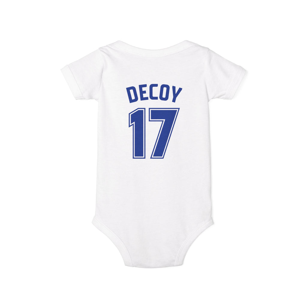 Baby Onesie | DEKOPIN + DECOY 17 | Front & Back Print | Light-weight | Bella+Canvas