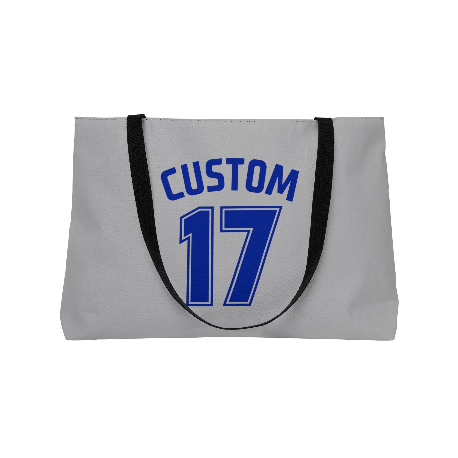 Gray Weekender Tote | DEKOPIN + CUSTOM 17 | Front & Back Print | Dog Carrier IKEA Bag Alternative