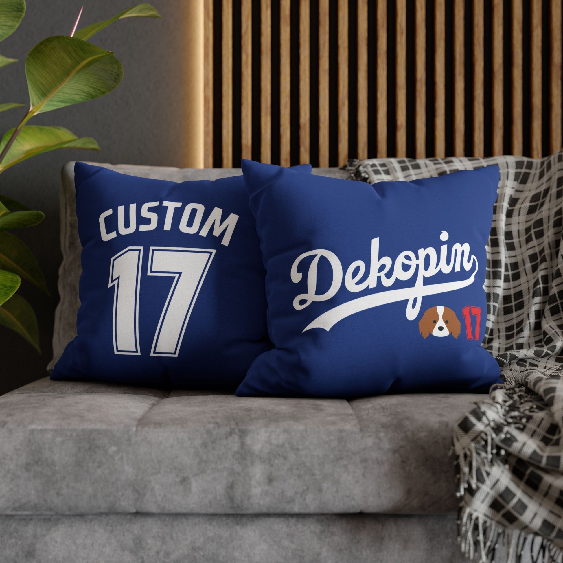 Square Throw Pillowcase | DEKOPIN + CUSTOM 17 | Front & Back Print | Spun Polyester