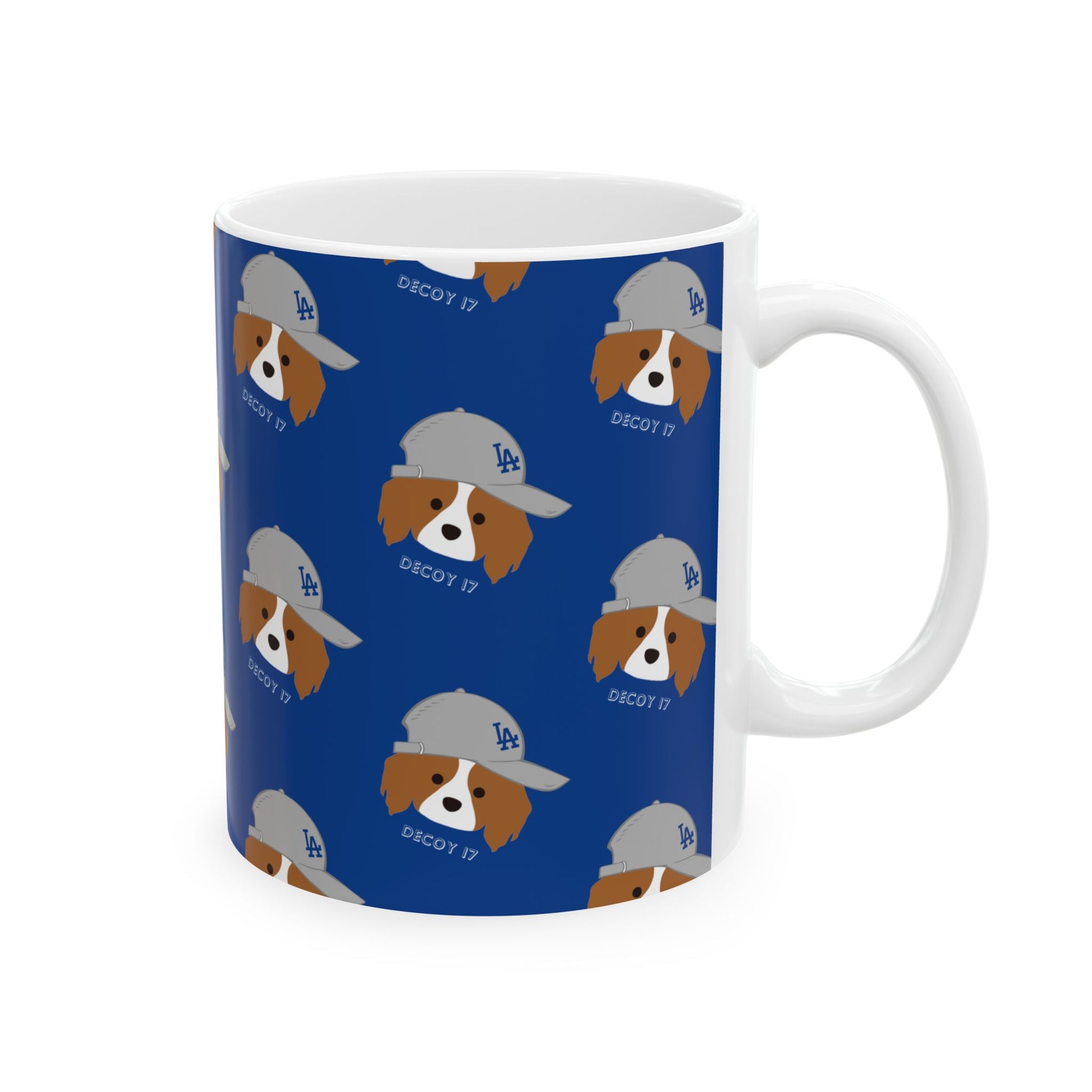 Ceramic Mug | DEKOPIN in a Gray Cap