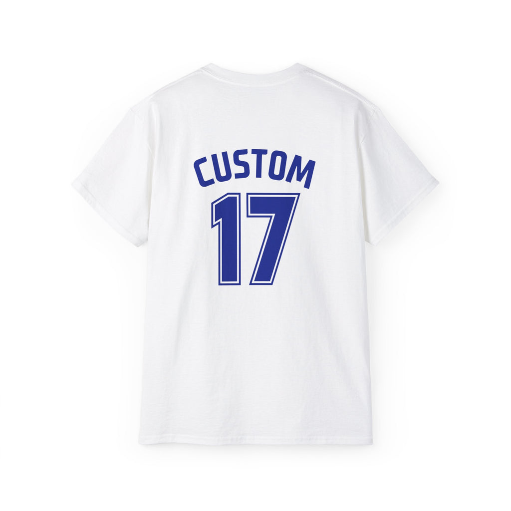 Unisex T-Shirt | DEKOPIN STADIUM + CUSTOM 17 | Front & Back Print | Medium Weight | Gildan